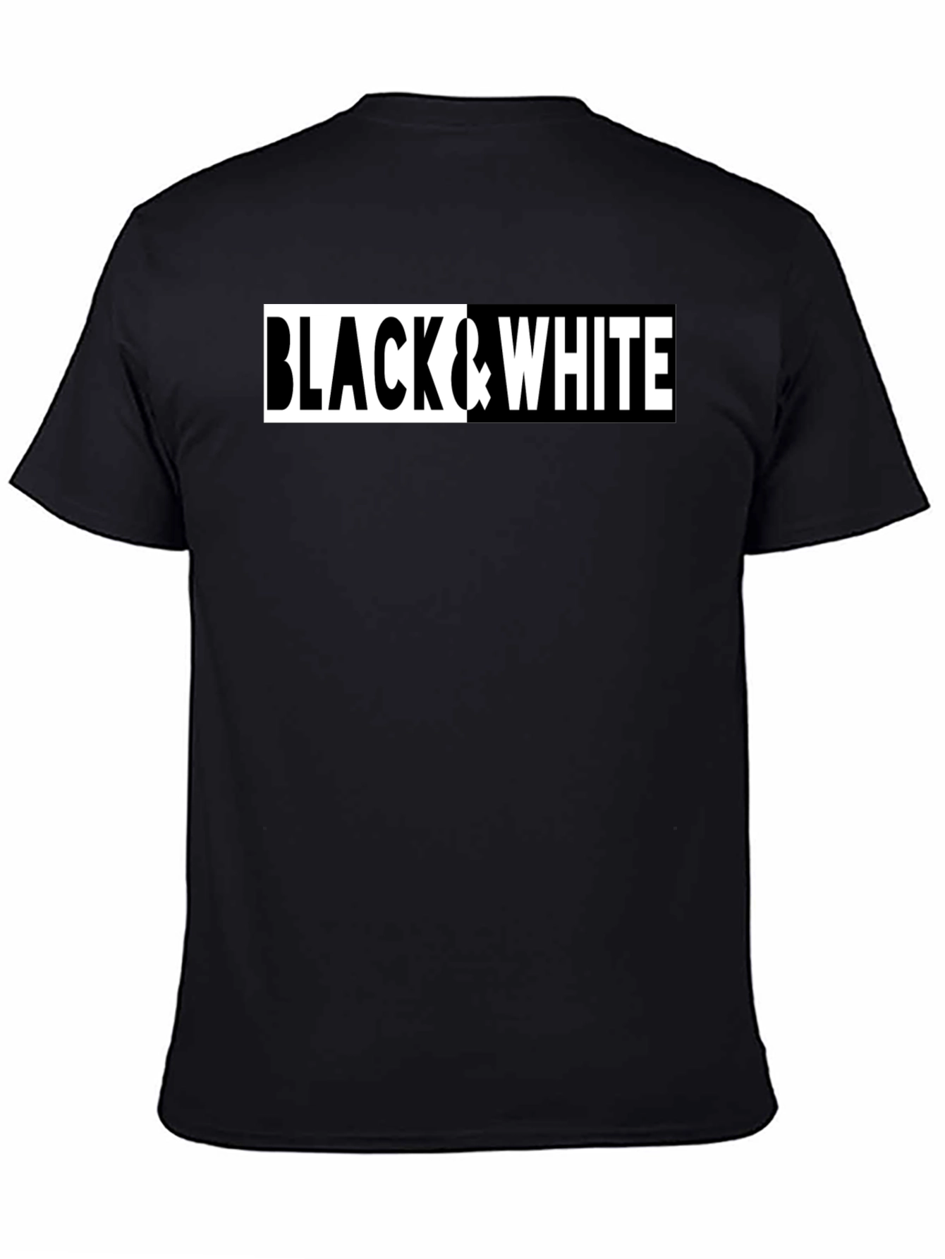 Black Black & White Graphic Tee view 4