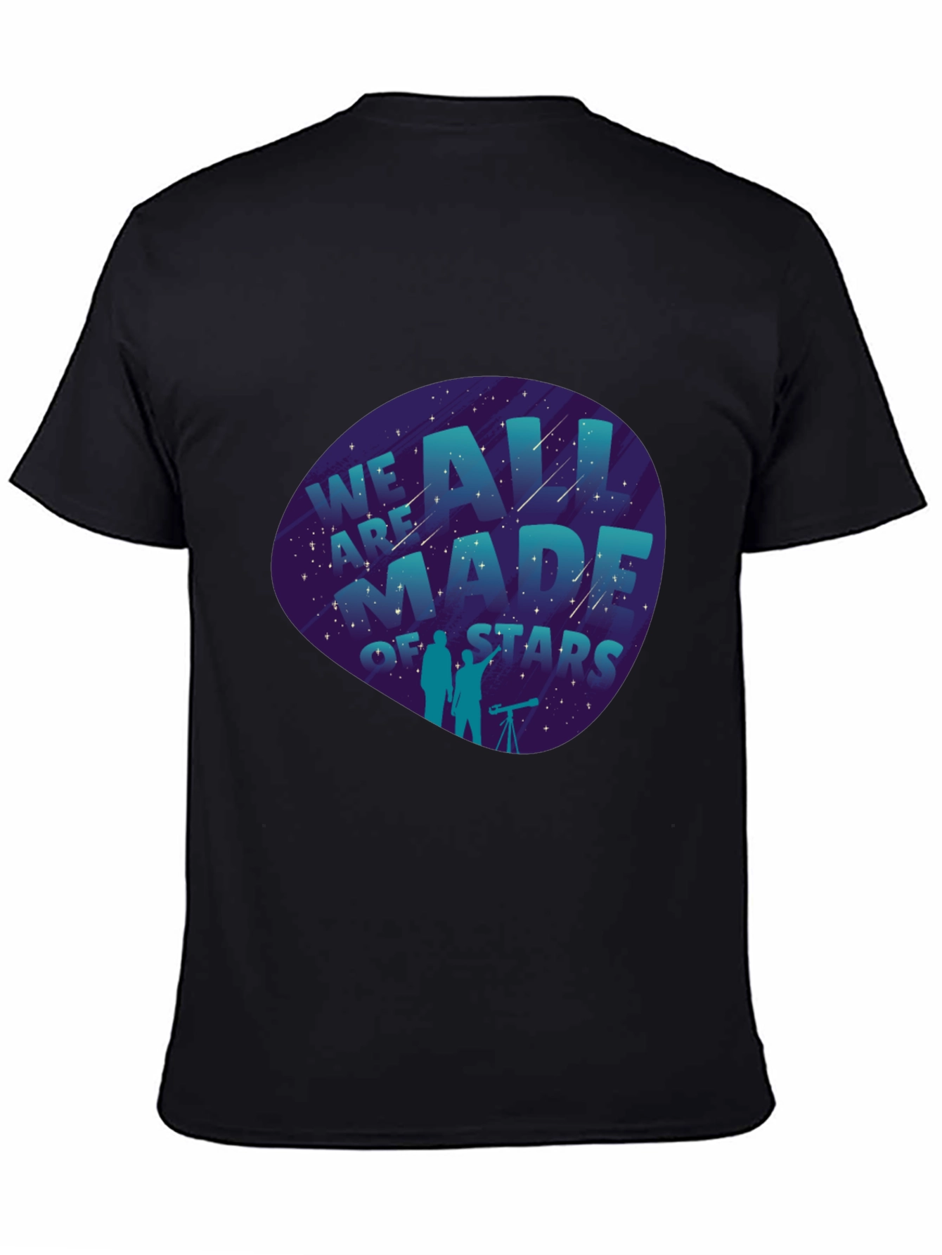 Black We Are All Made of Stars Graphic Tee - Black view 4