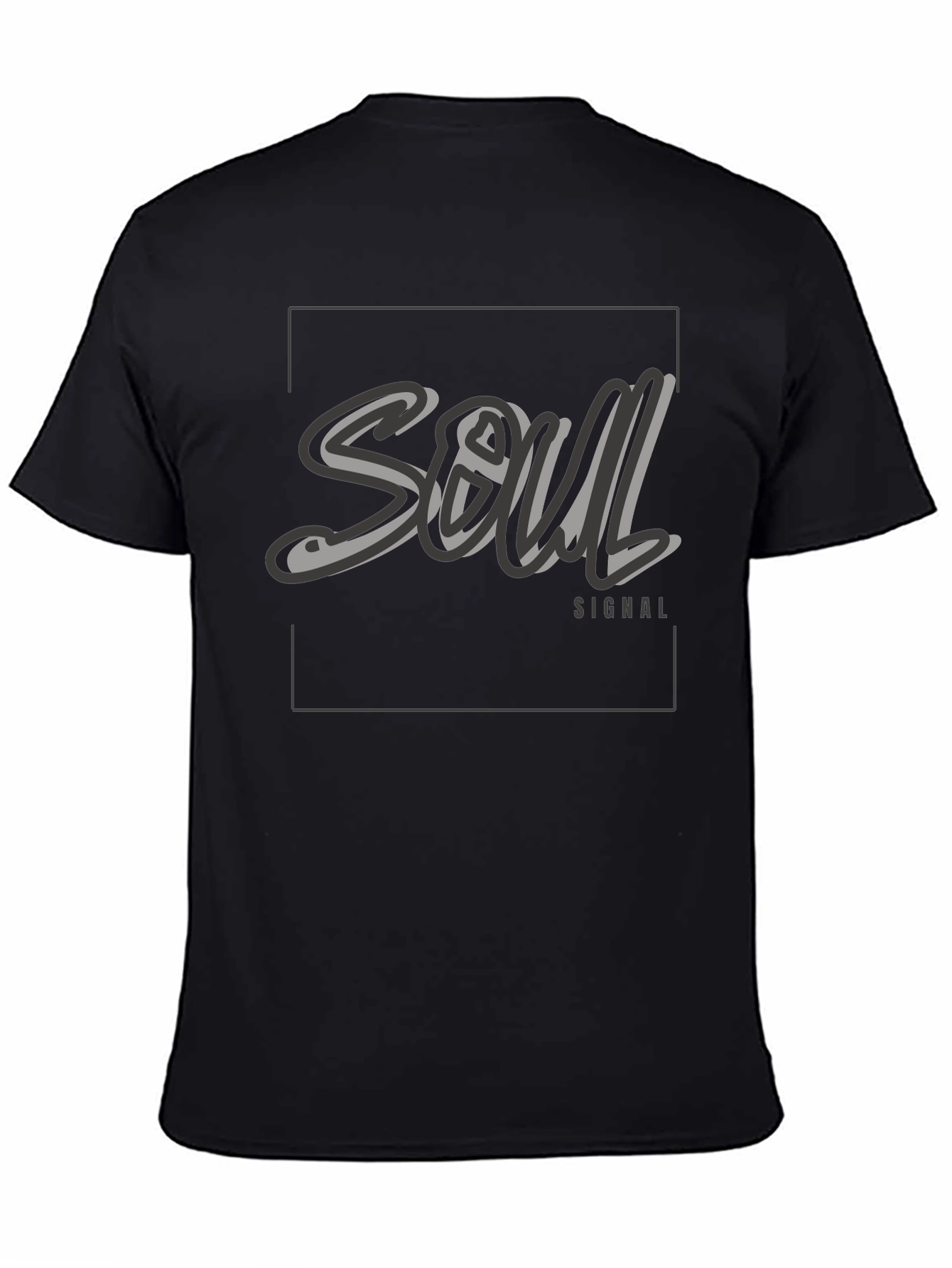 Black Soul Signal Graphic Print T-Shirt view 4