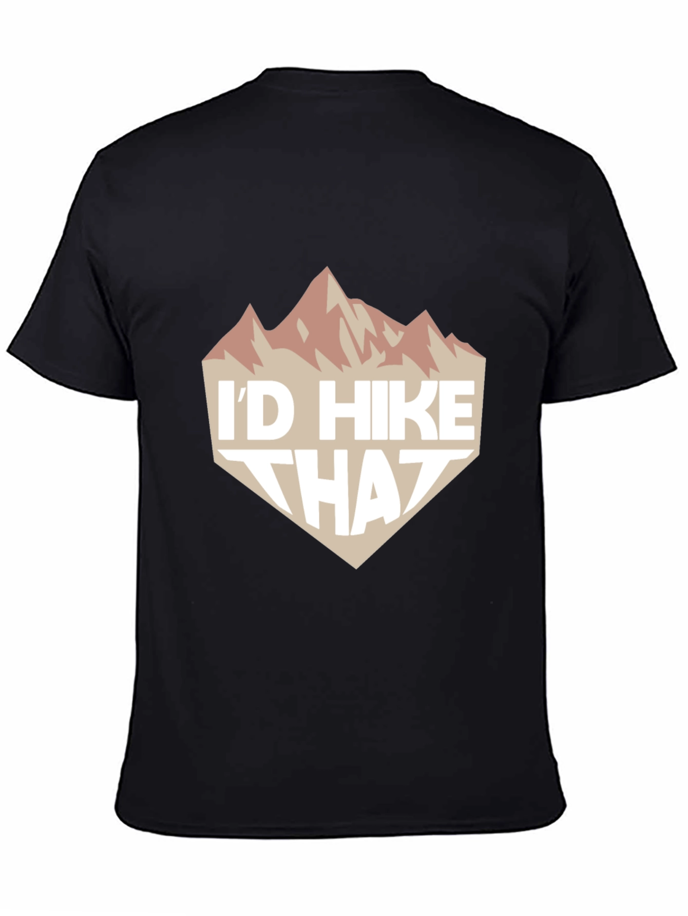 Black I'd Hike That Graphic Tee - Black Casual T-Shirt view 4