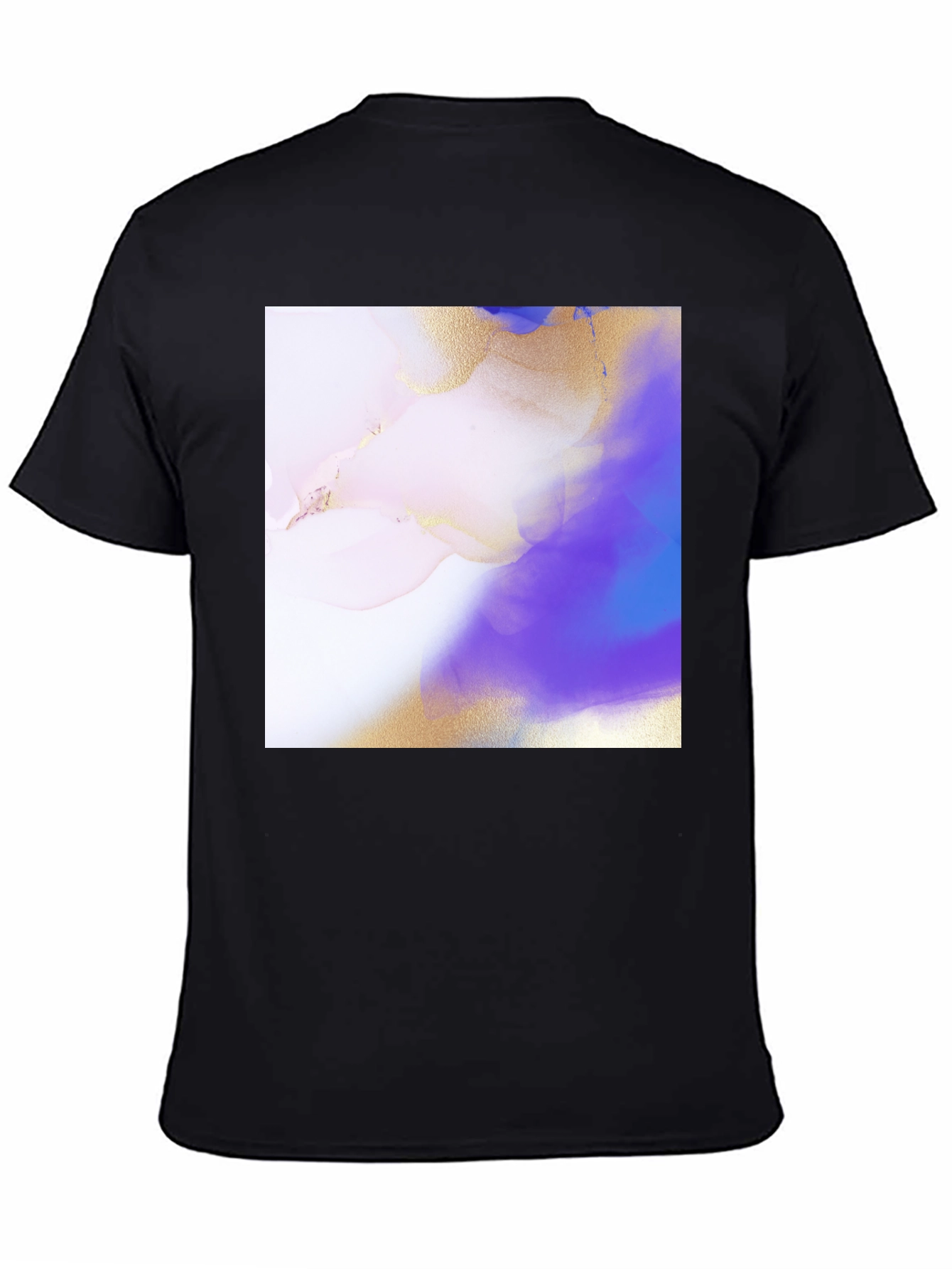 Black Abstract Art Black T-Shirt - Unique Design view 4