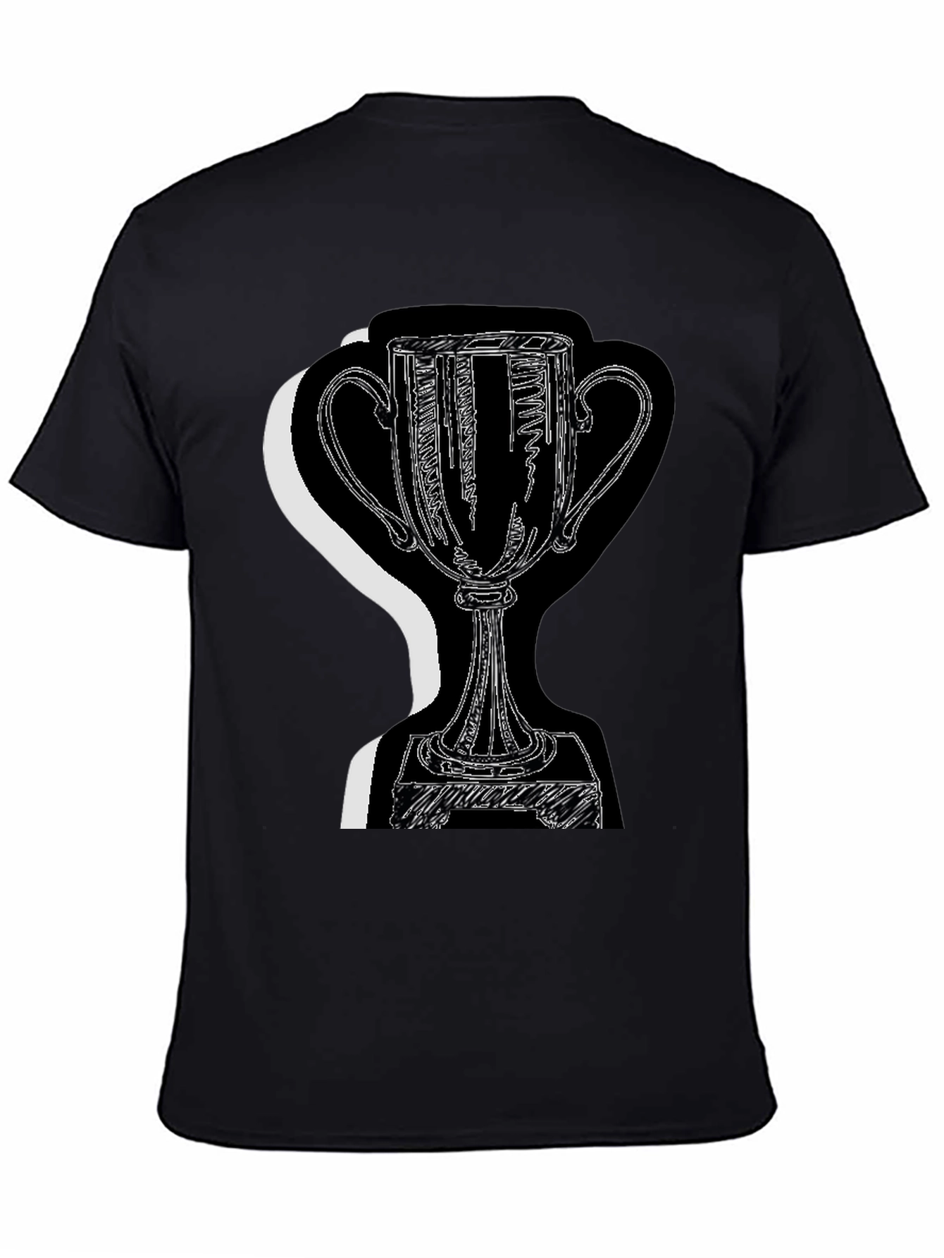 Black Trophy Graphic Tee - Black Cotton Blend view 4