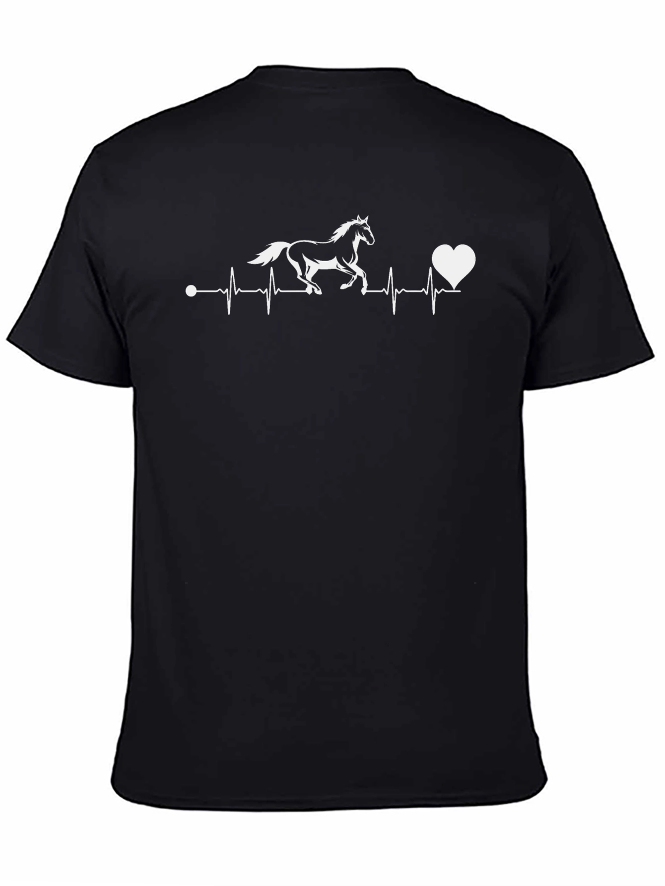 Black Horse Heartbeat Graphic Tee - Equestrian Love view 4