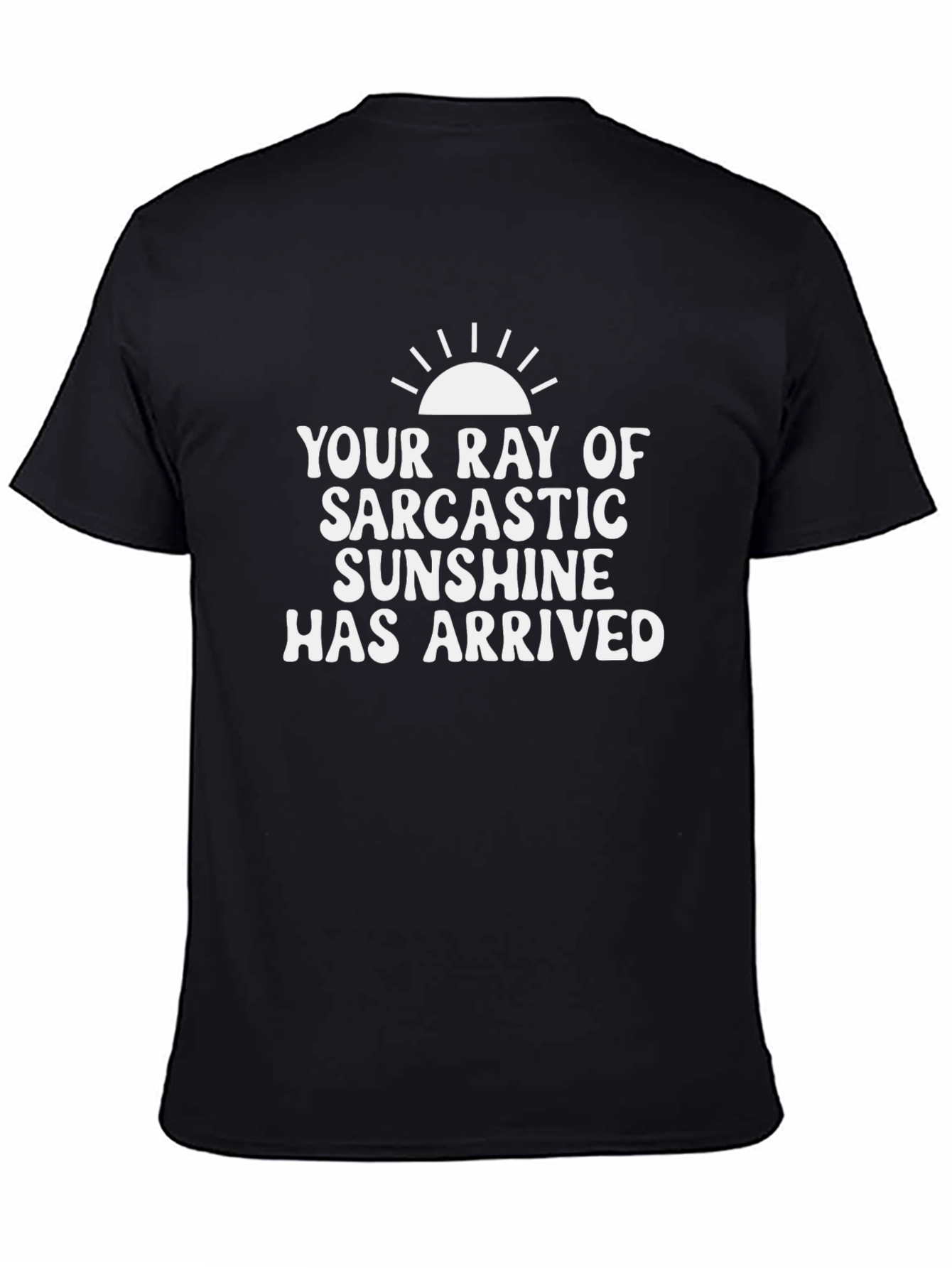 Black Sarcastic Sunshine Graphic Tee - Black Cotton T-Shirt view 4