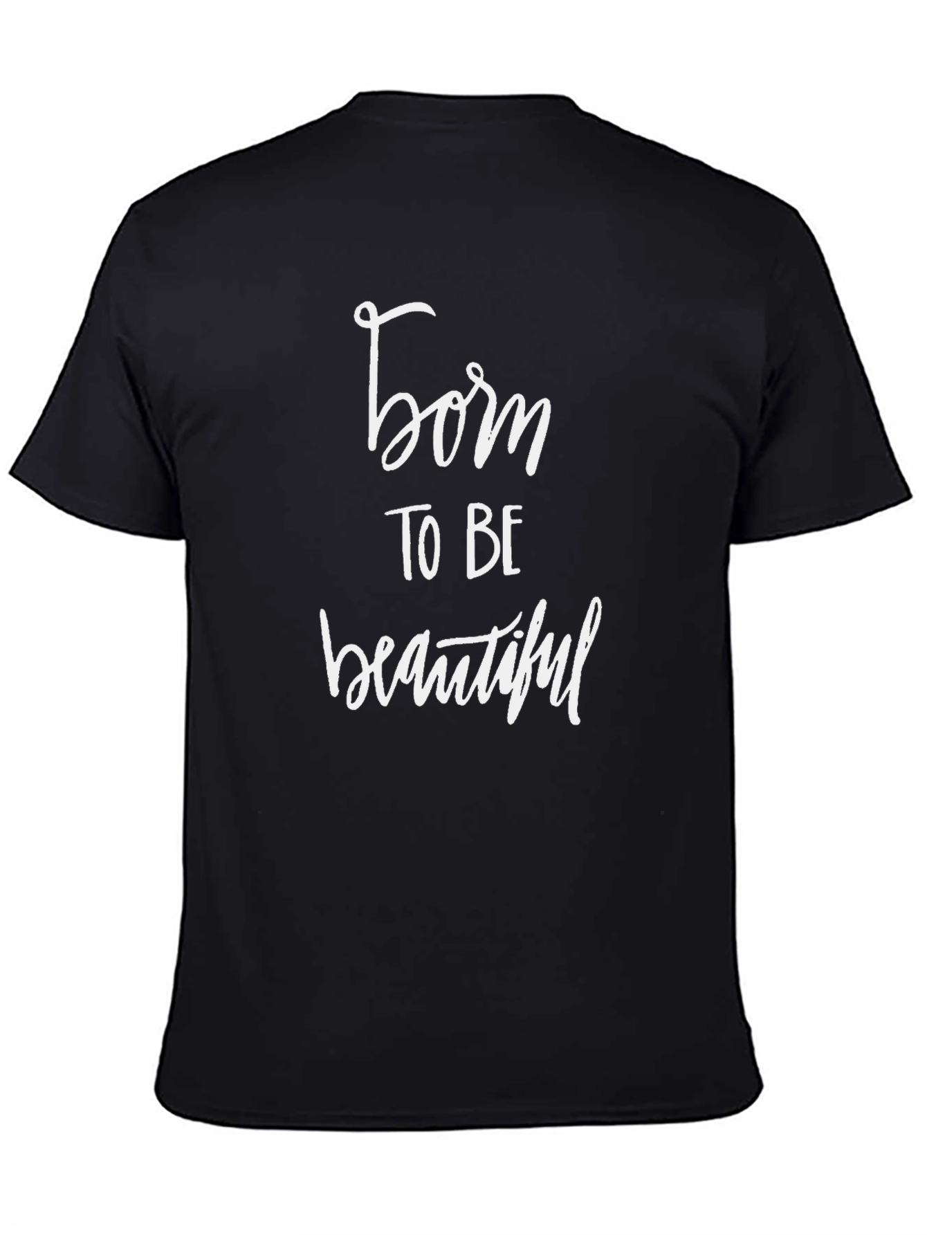Black Born To Be Beautiful Graphic Tee view 4