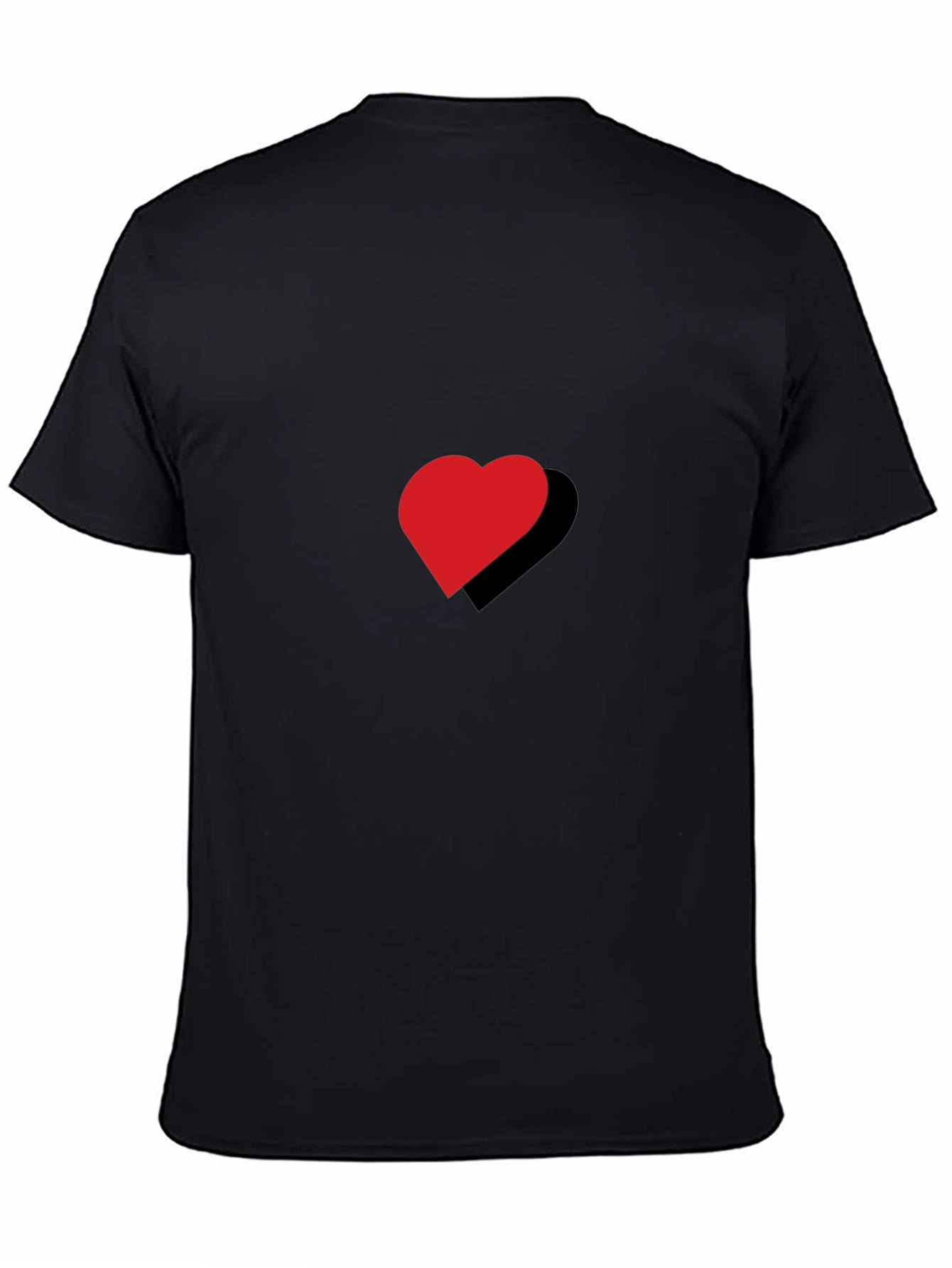 Black Red Heart Black T-Shirt view 4
