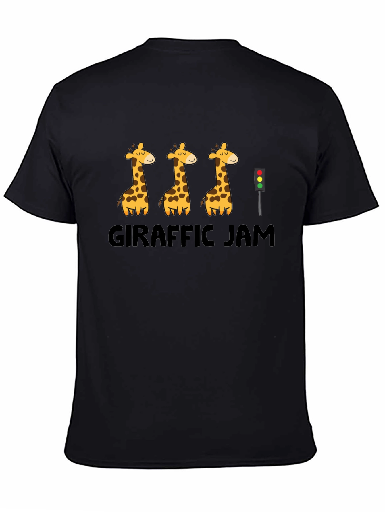 Black Giraff Traffic Jam Black T-Shirt view 4