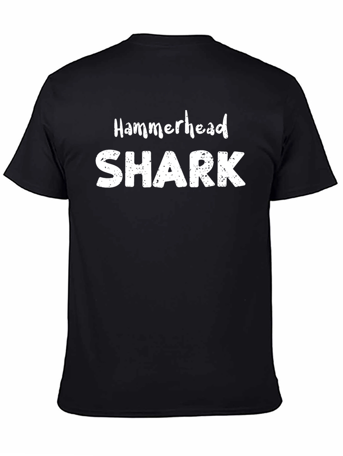 Black Hammerhead Shark Graphic Tee - Black Cotton T-Shirt view 4