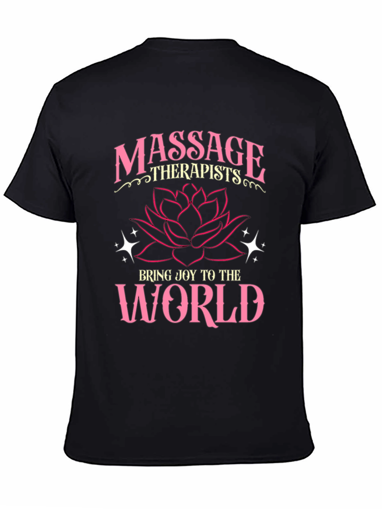 Black Massage Therapists Joyful Graphic T-Shirt view 4