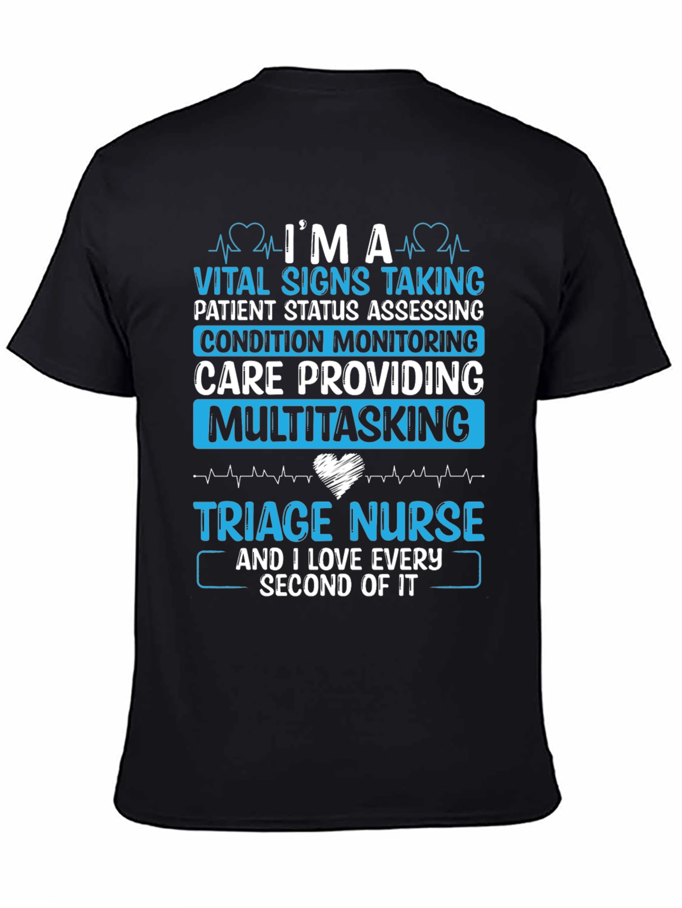 Black Triage Nurse Graphic T-Shirt view 4