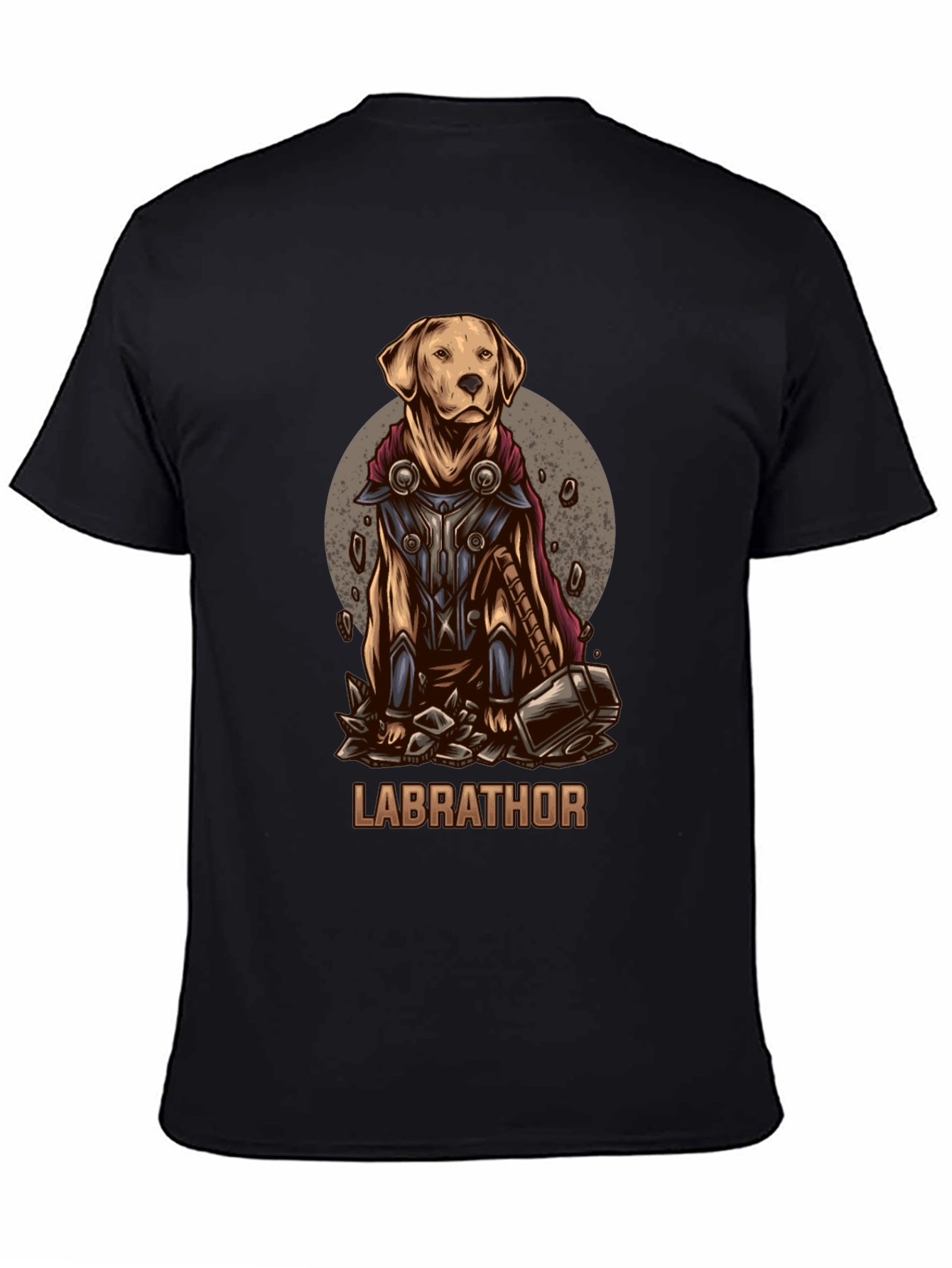 Black Labrathor Dog Graphic T-Shirt - Funny Pet Lover Tee view 4