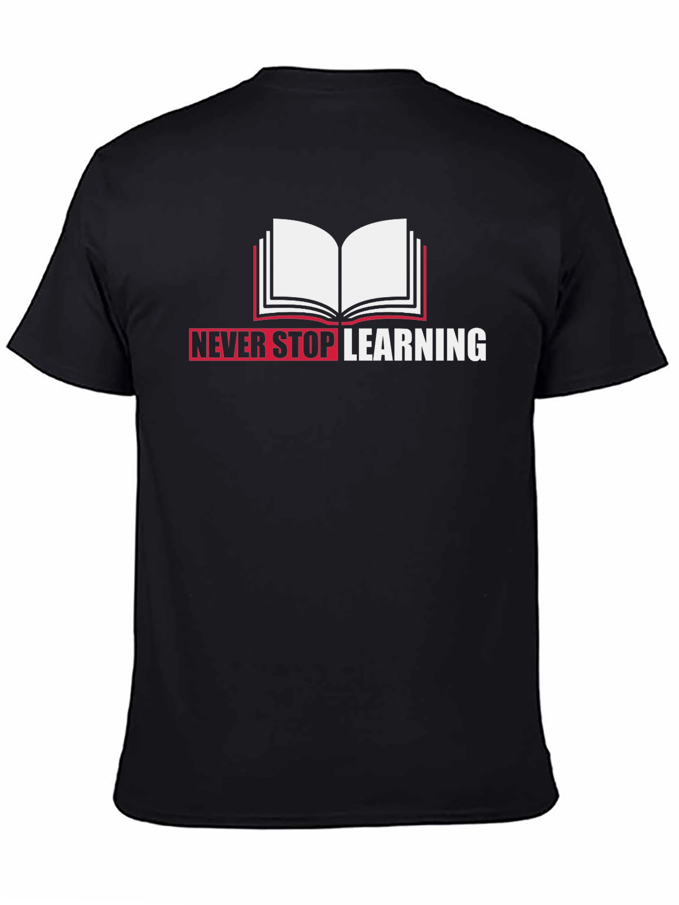 Black Never Stop Learning Graphic Tee view 4