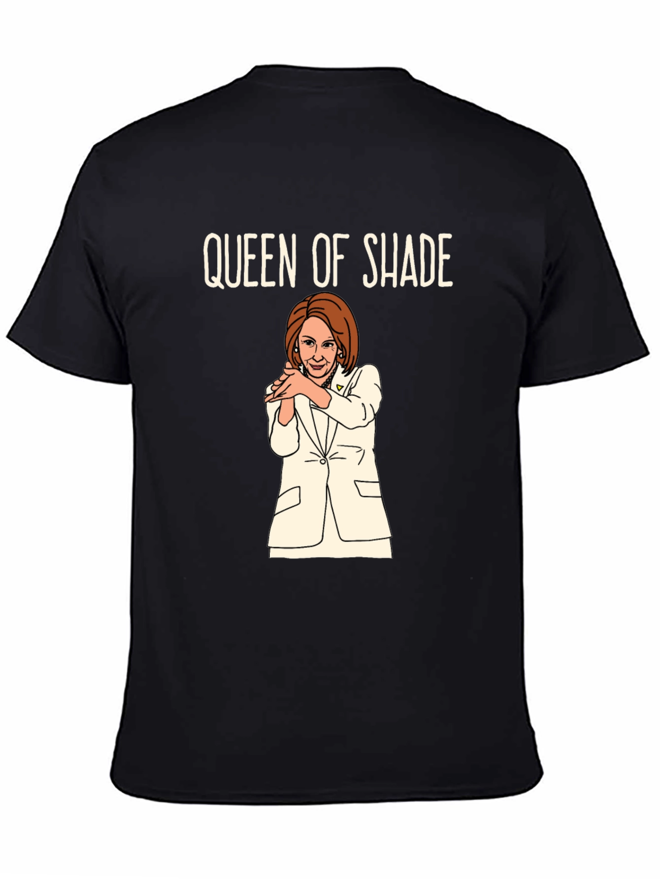 Black Queen of Shade Graphic Tee - Unisex Black T-Shirt view 4