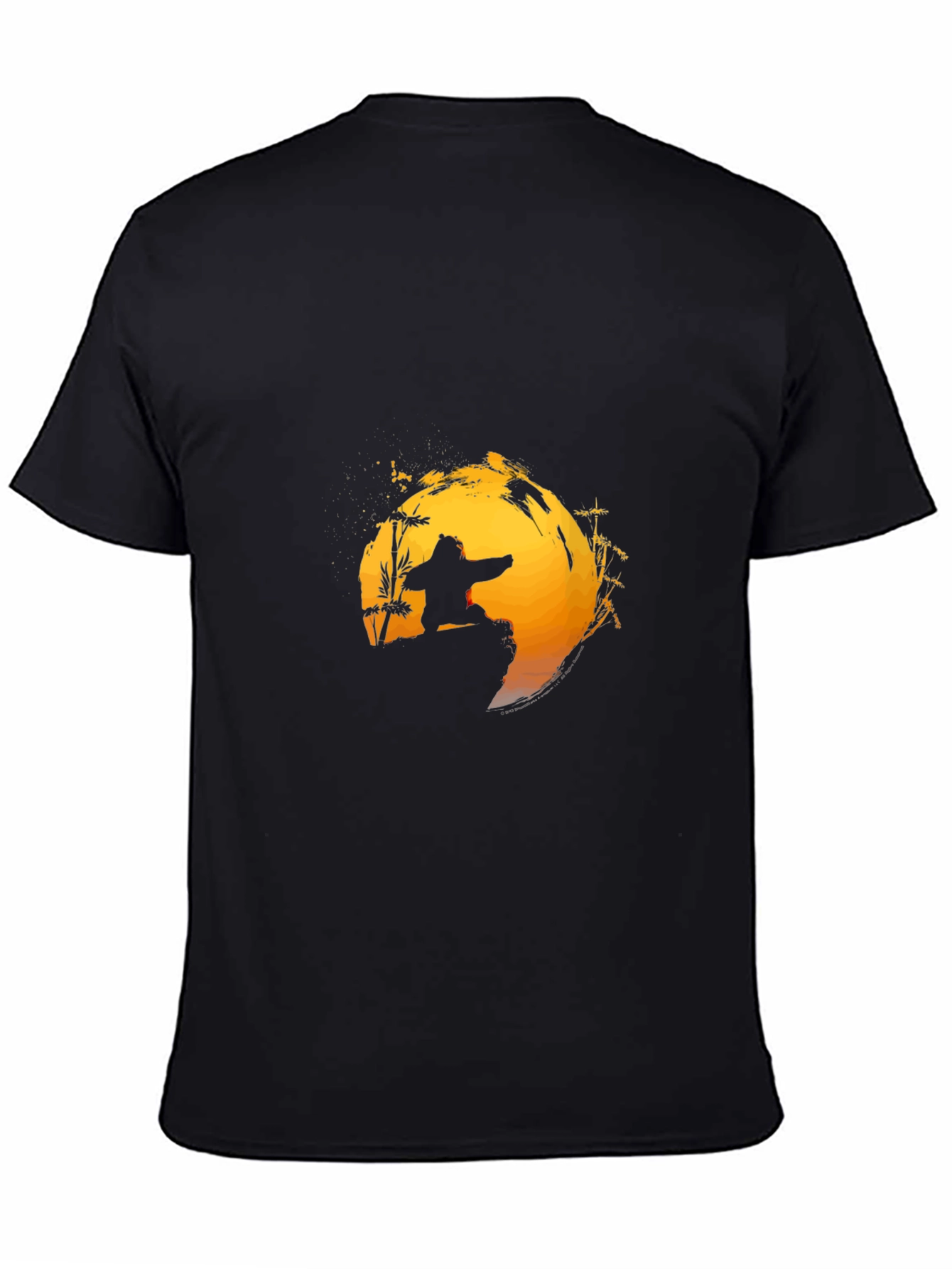 Black Kung Fu Sunset T-Shirt - Martial Arts Graphic Tee view 4