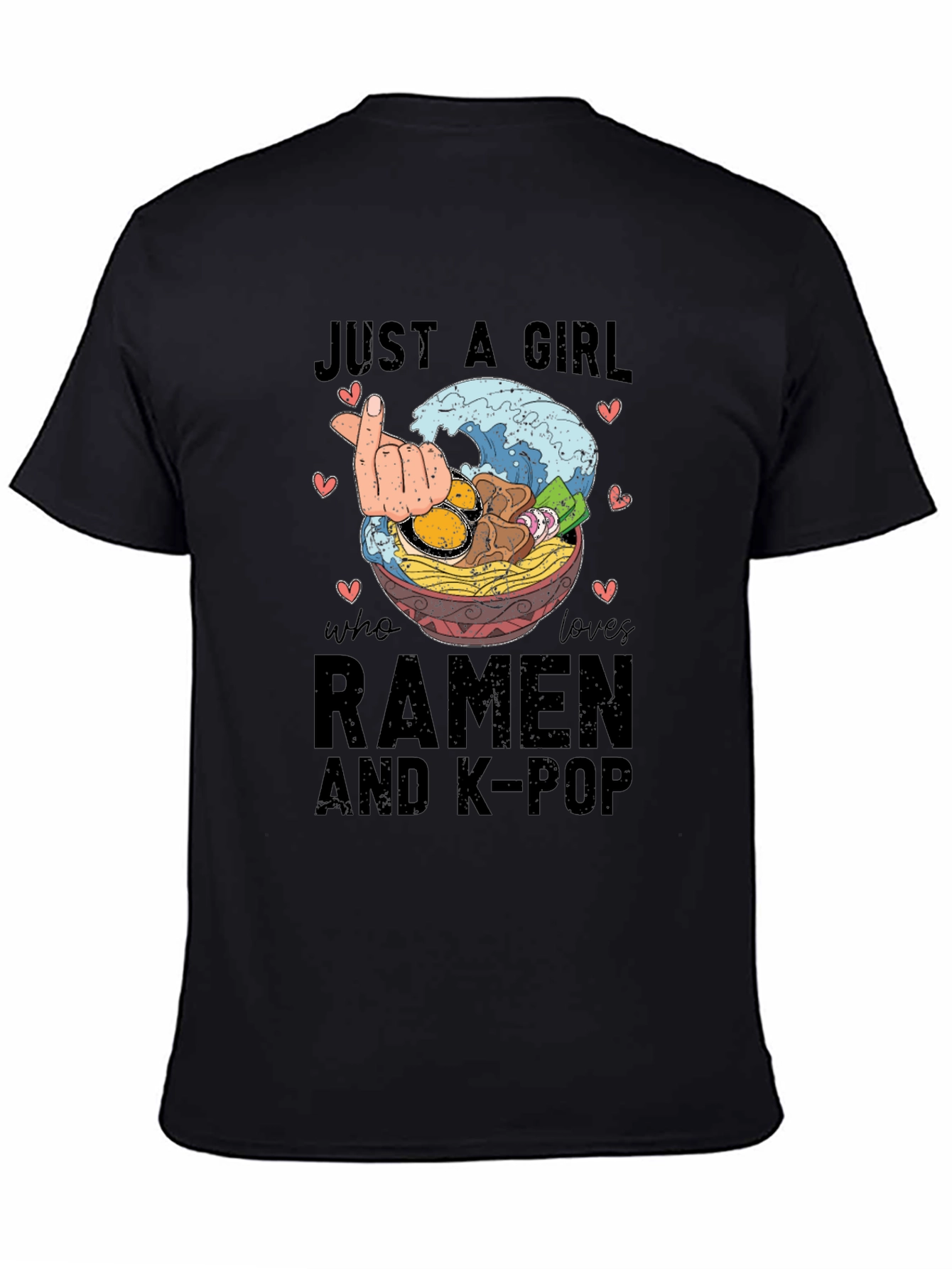Black Ramen & K-Pop Graphic Tee view 4