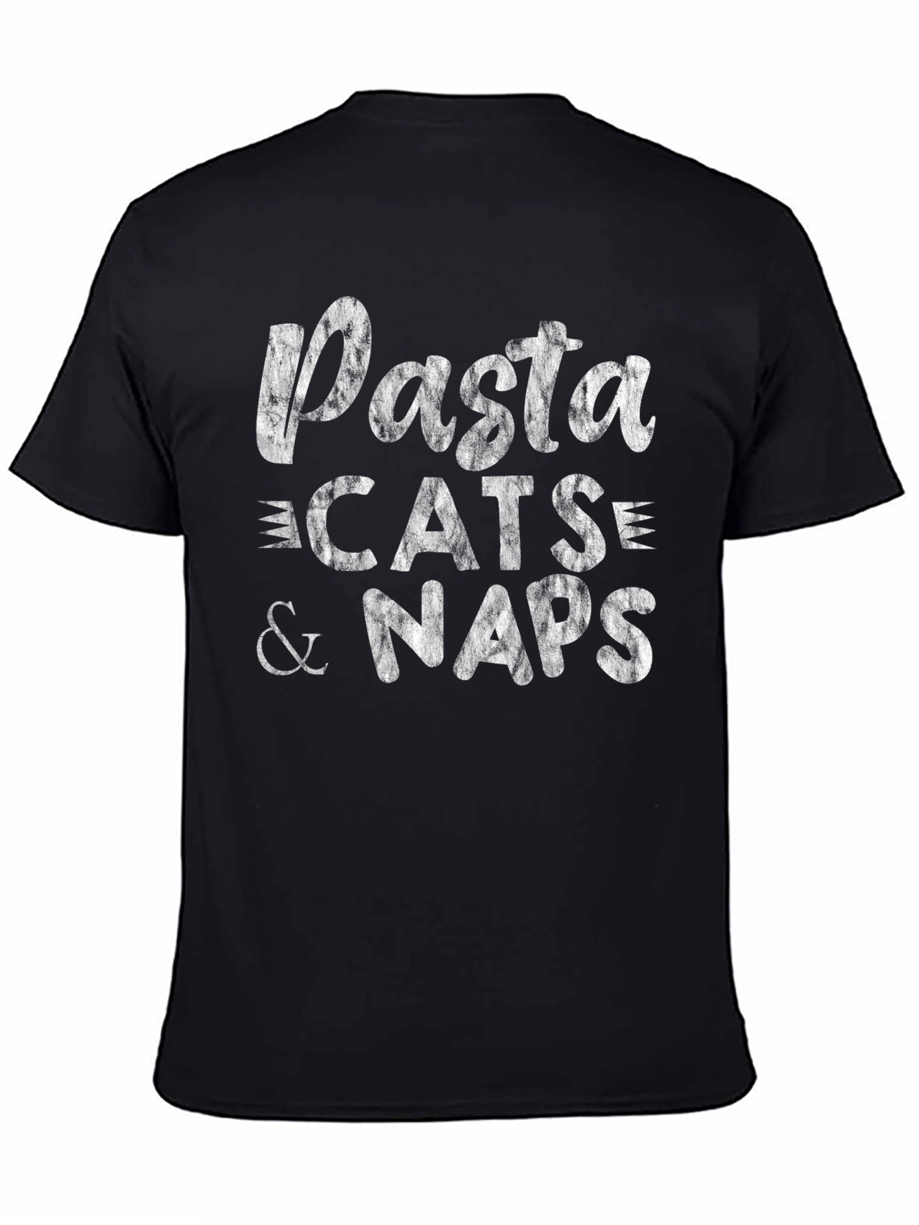 Black Pasta Cats & Naps Graphic Tee view 4