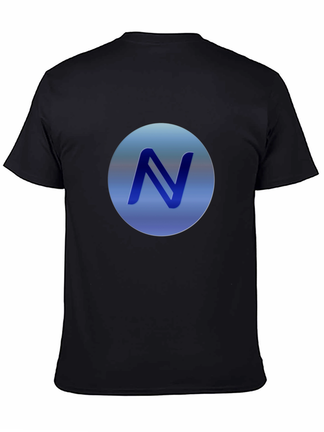 Black Letter N Graphic Tee - Cool & Casual Black T-Shirt view 4