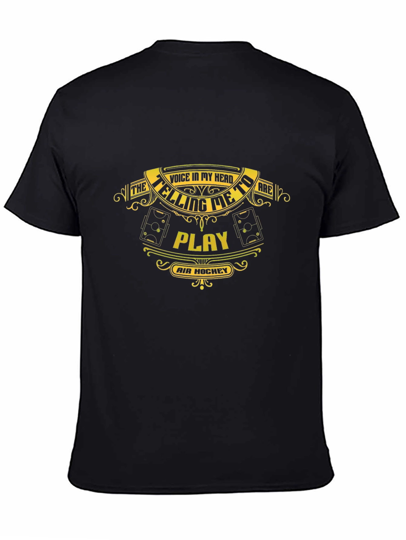 Black Air Hockey T-Shirt - The Voice in My Head view 4