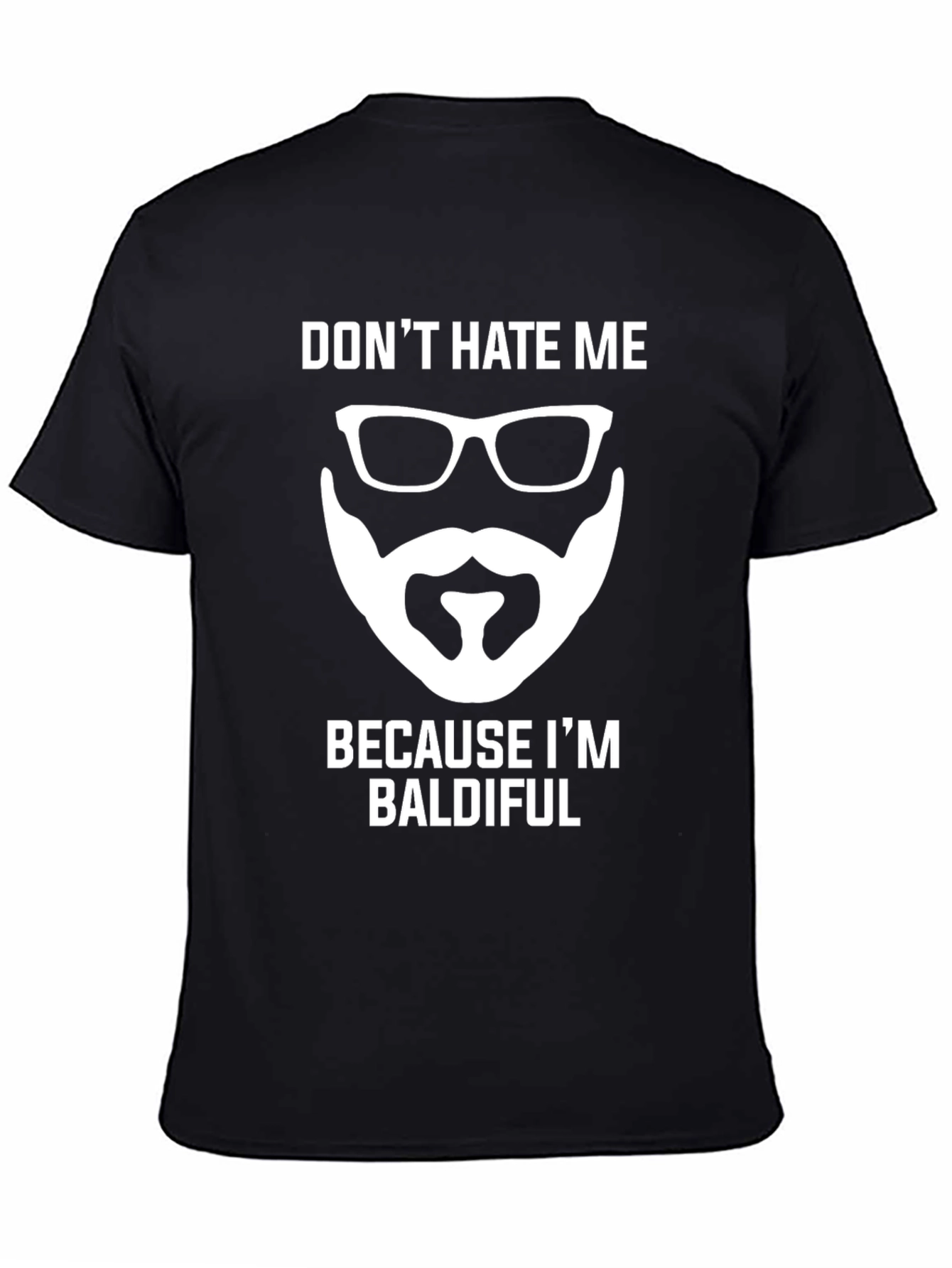 Black Baldiful Graphic Tee - Funny Men's T-Shirt view 4
