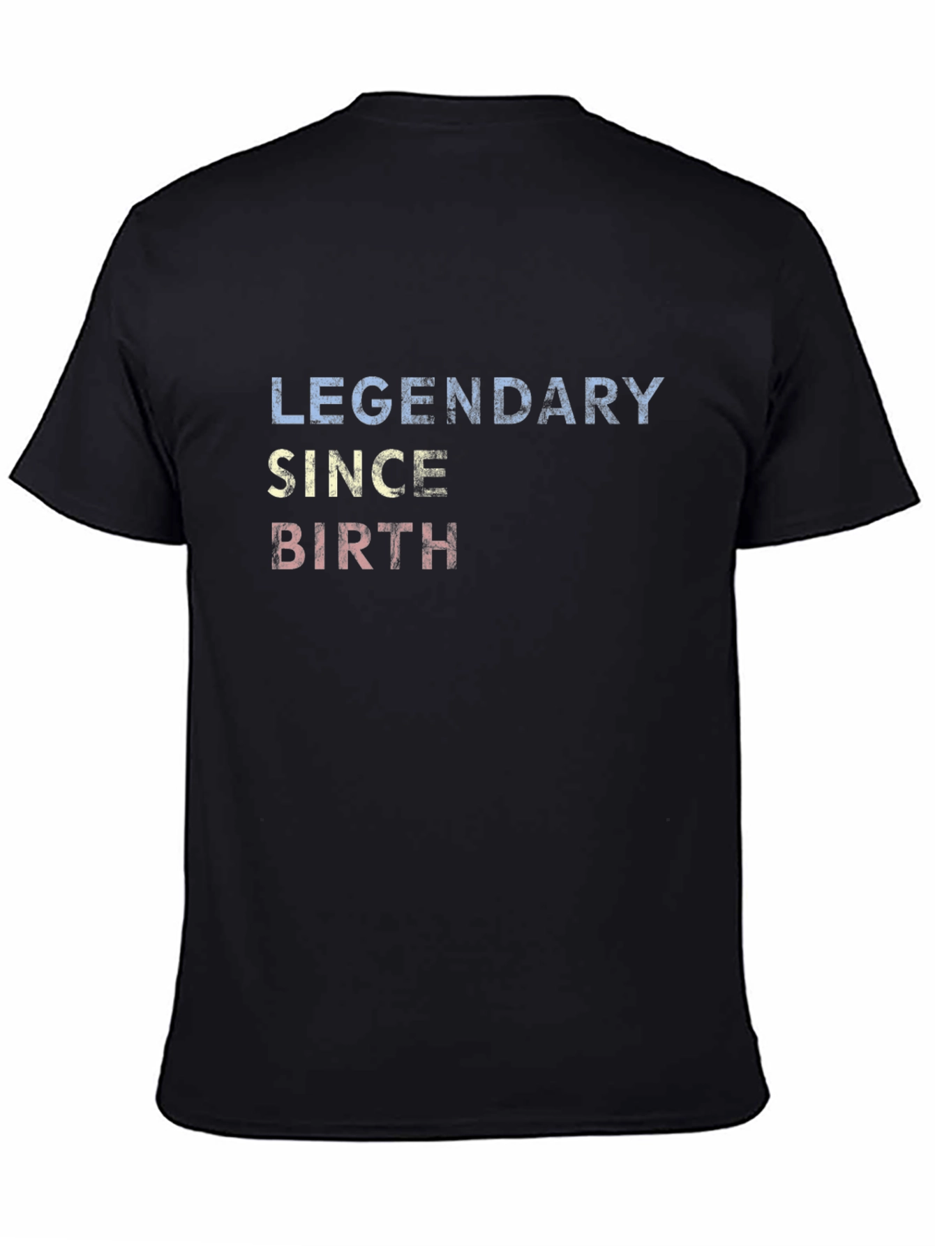 Black Legendary Since Birth Graphic Tee - Black Cotton Blend view 4