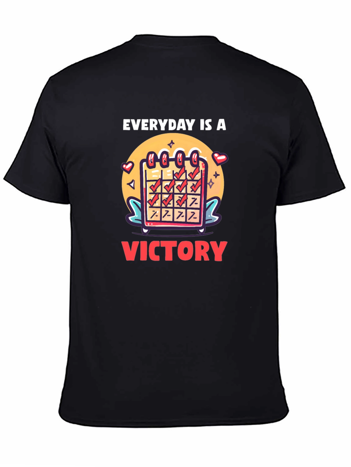 Black Everyday is a Victory Graphic Tee - Motivational T-Shirt view 4