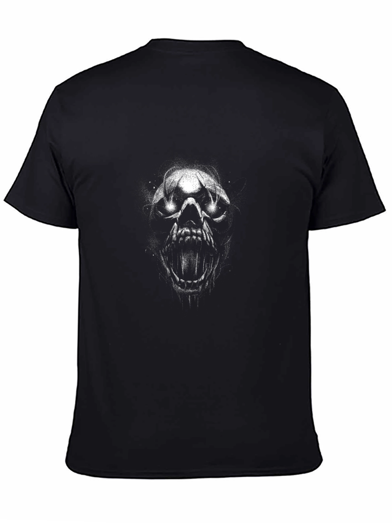Black Skull Graphic Black T-Shirt view 4