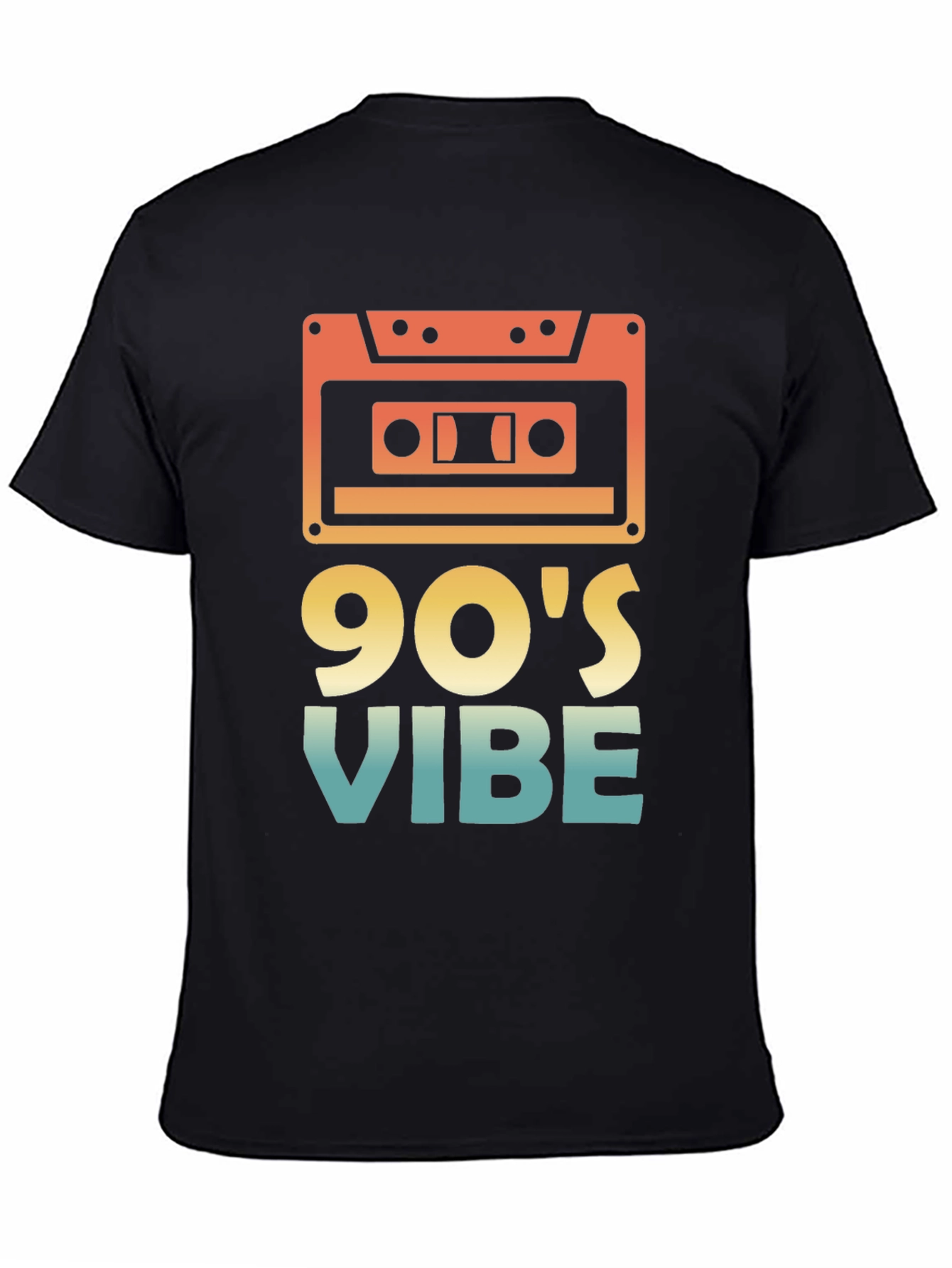 Black Retro 90's Vibe Graphic Tee view 4