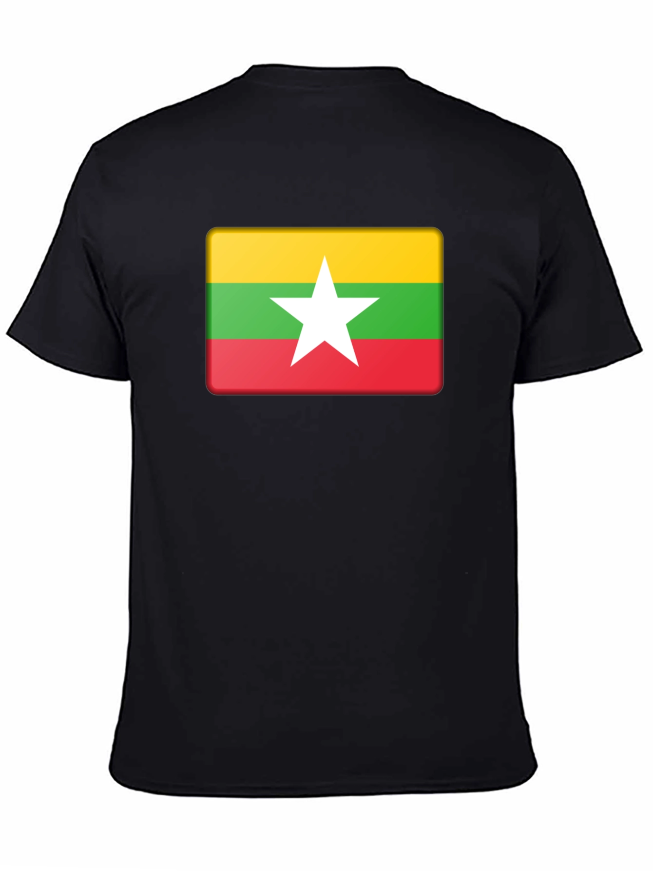 Black Myanmar Flag T-Shirt - Show Your Pride! view 4
