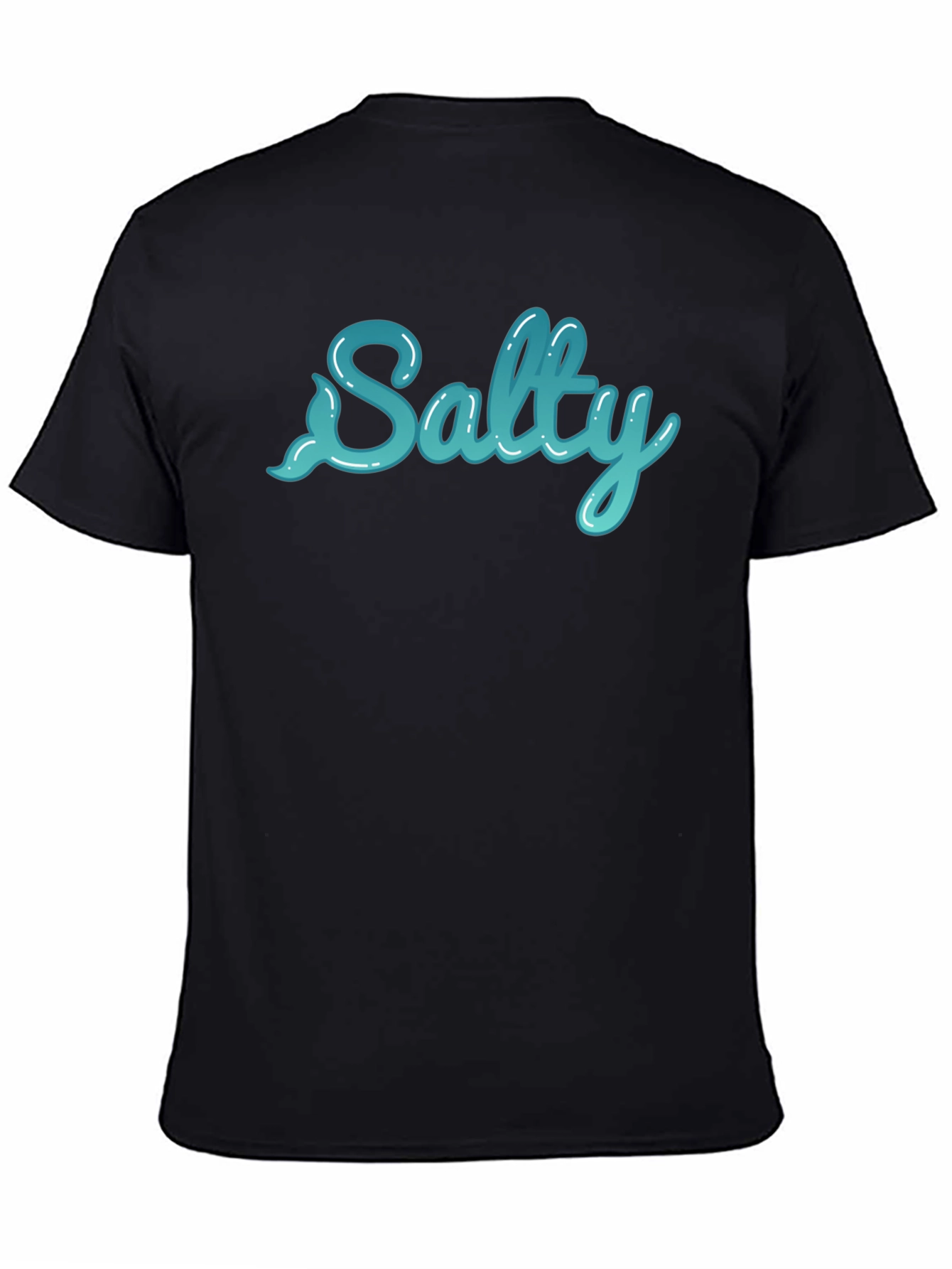 Black Salty Graphic T-Shirt - Unisex Black Tee view 4