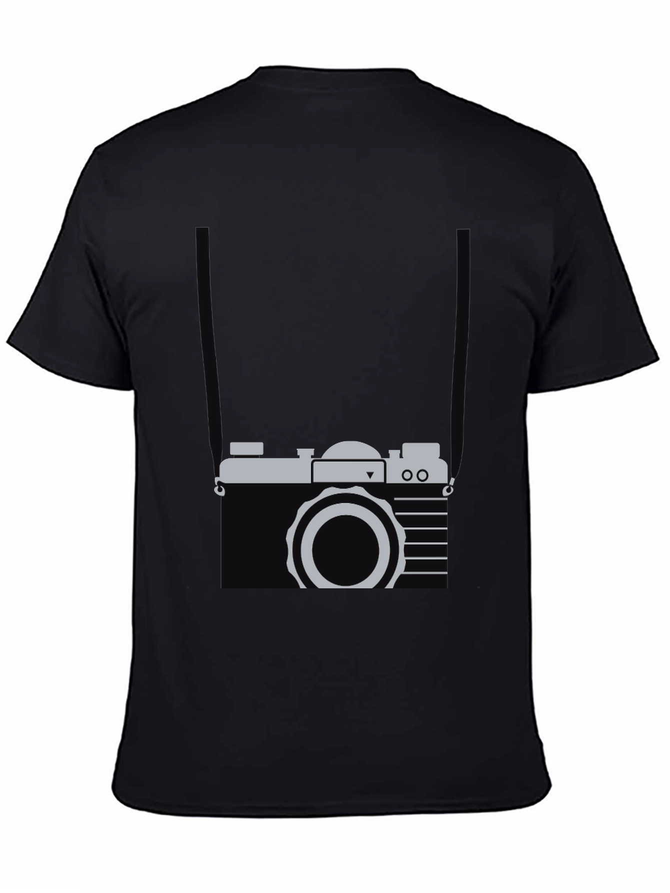 Black Retro Camera Graphic Tee - Cool Casual Style view 4