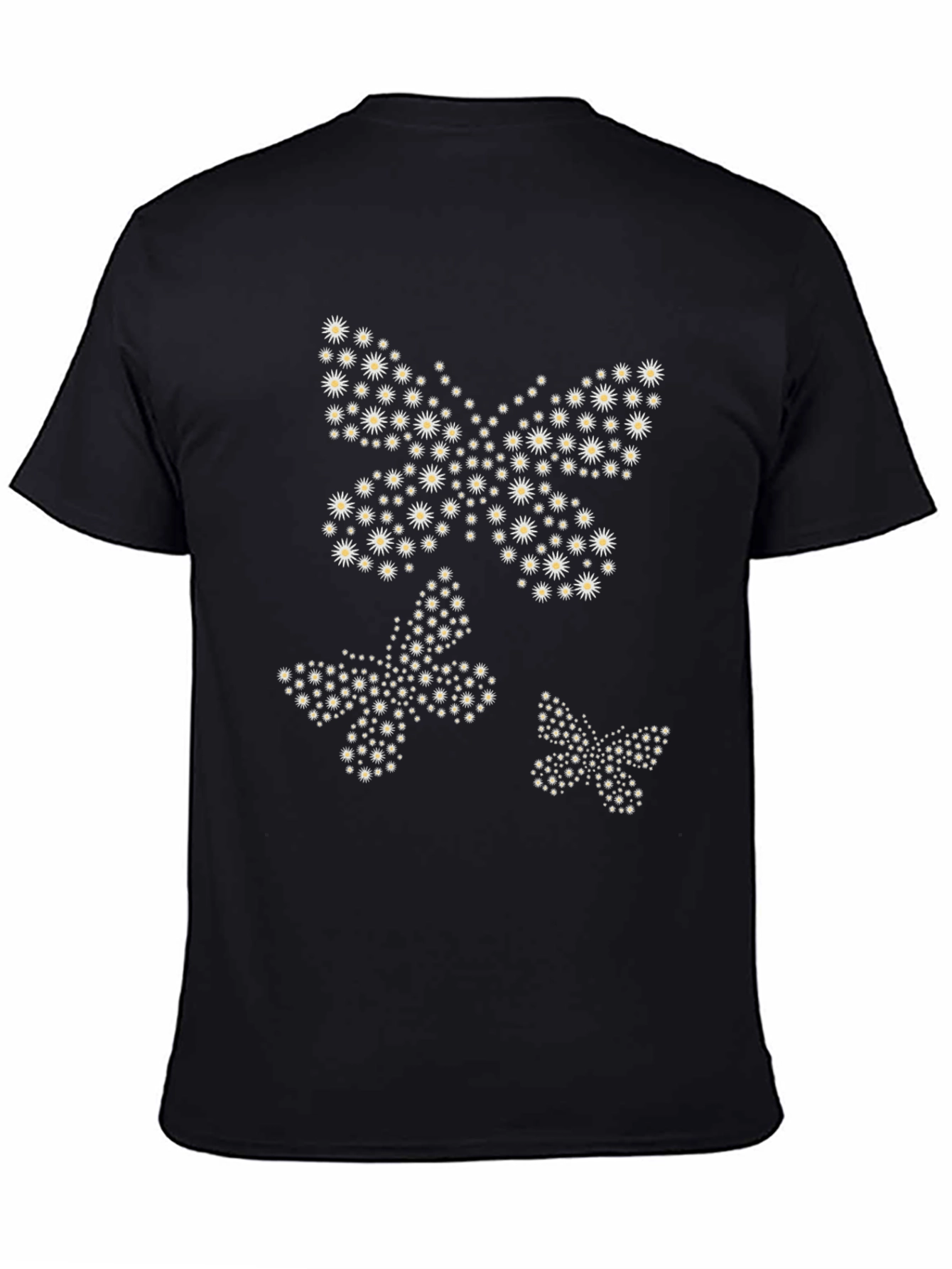 Black Butterfly Daisy Graphic T-Shirt view 4