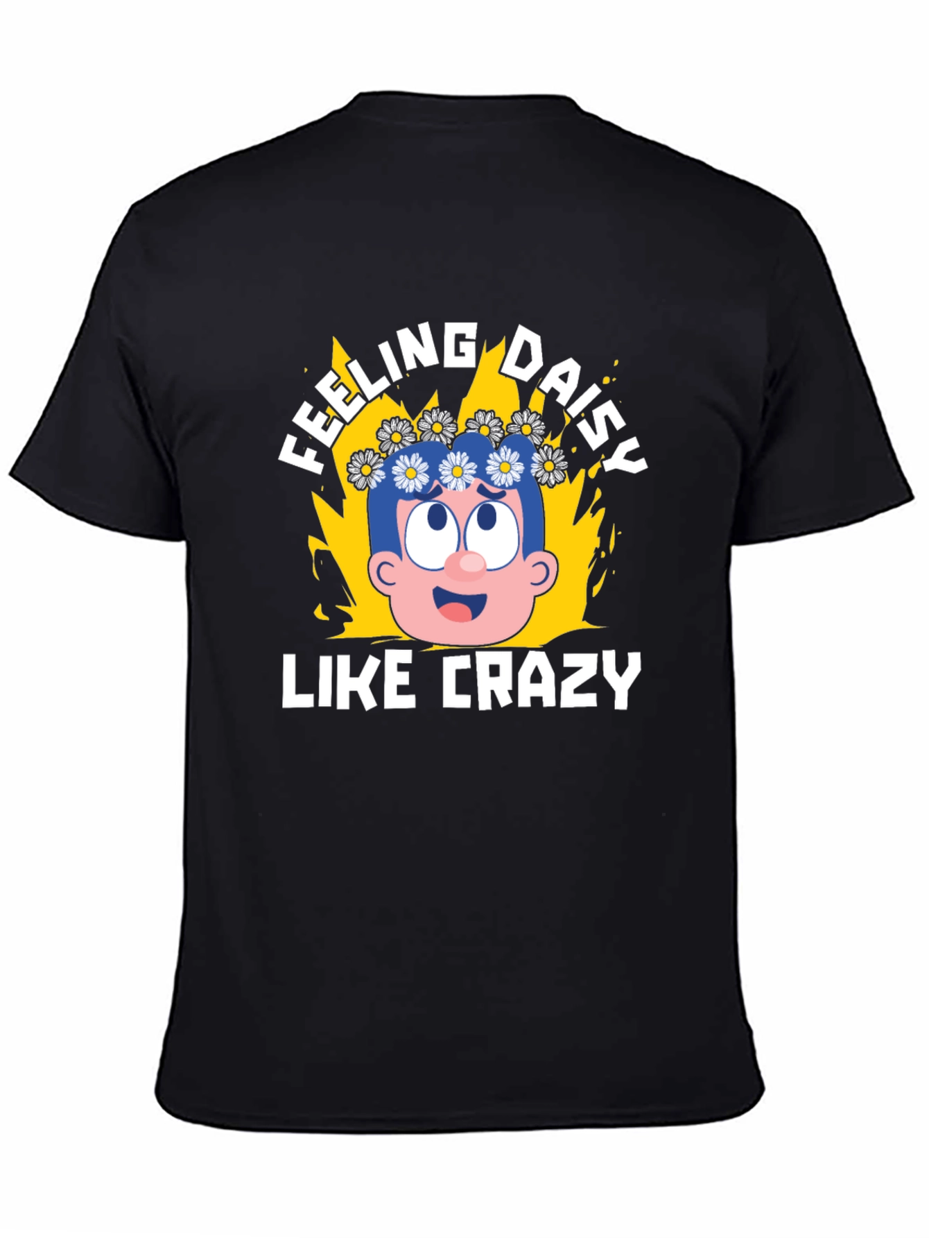Black Feeling Daisy Like Crazy Graphic T-Shirt view 4