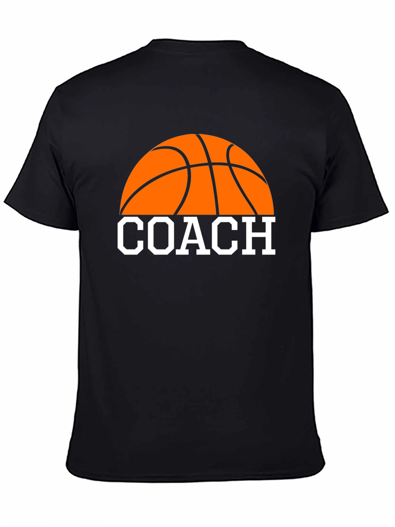 Black Basketball Coach Graphic Tee view 4
