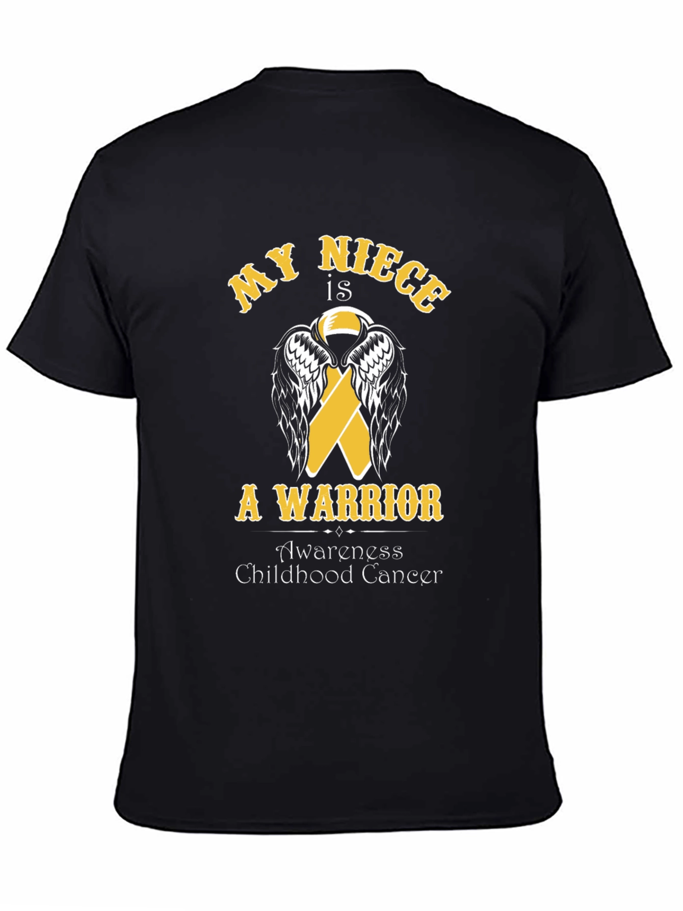 My Niece Is A Warrior Childhood Cancer Awareness T-Shirt - 4
