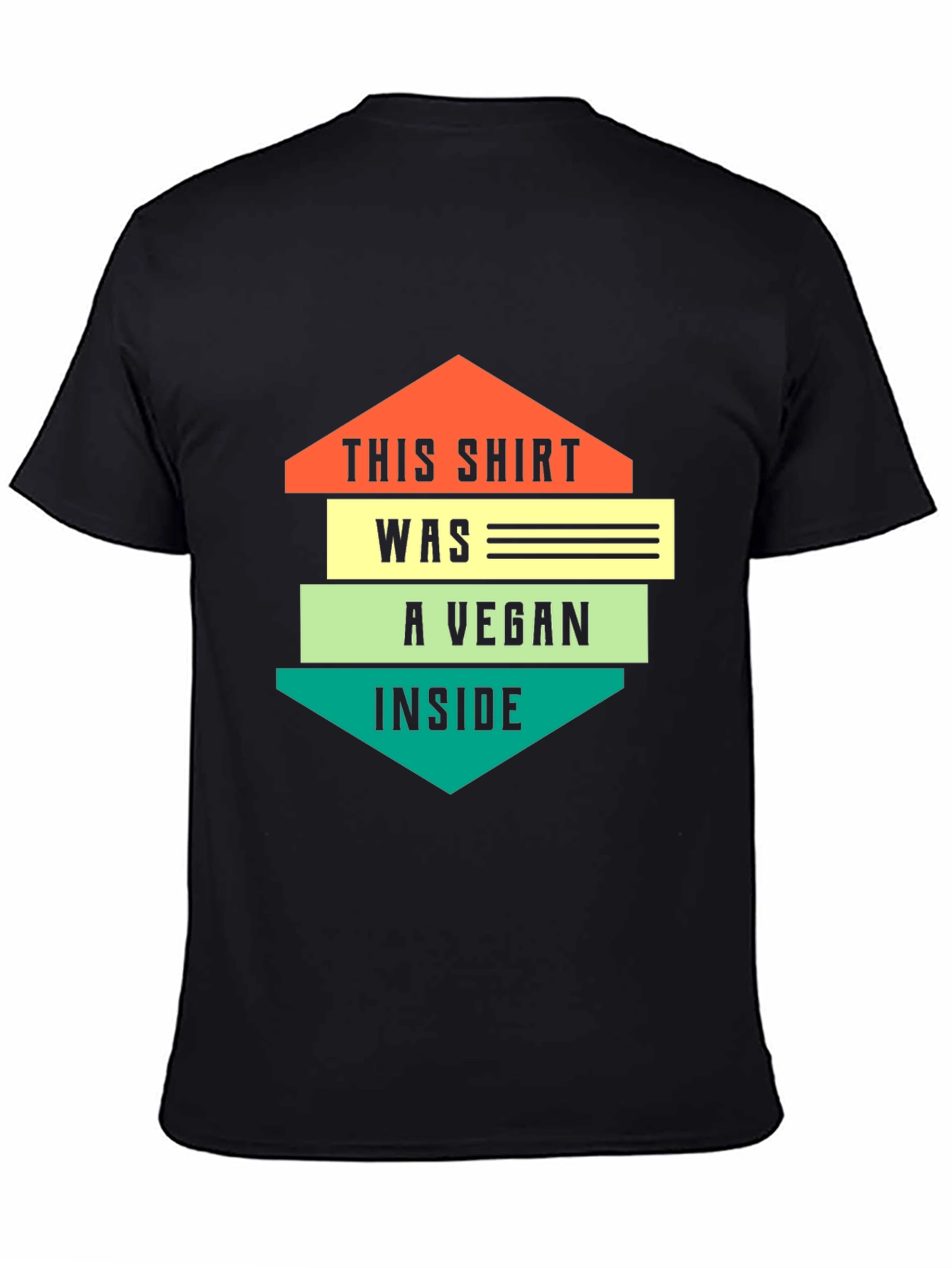 Vegan Inside Graphic T-Shirt - Black - 4