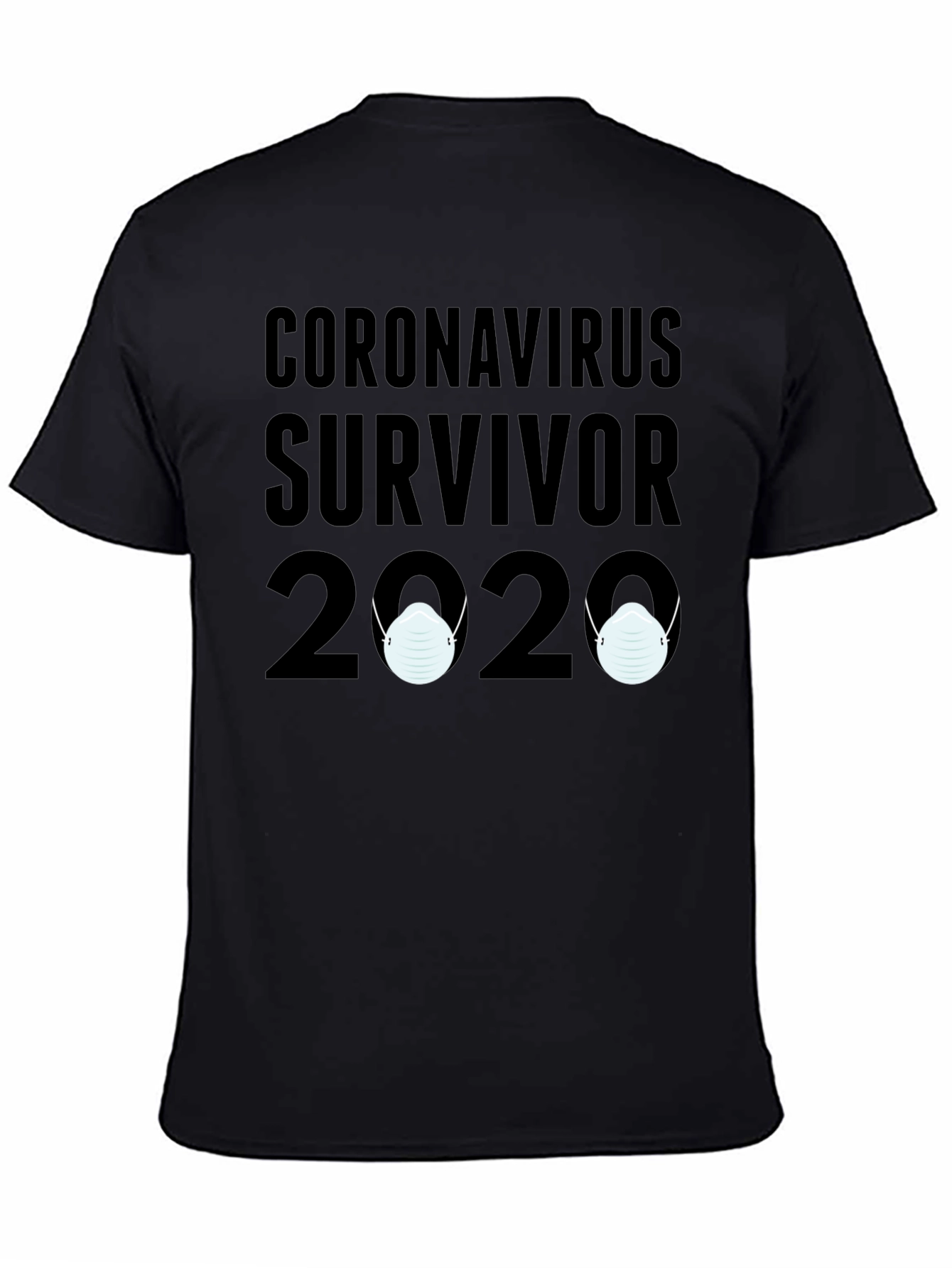 Black Coronavirus Survivor 2020 T-Shirt view 4