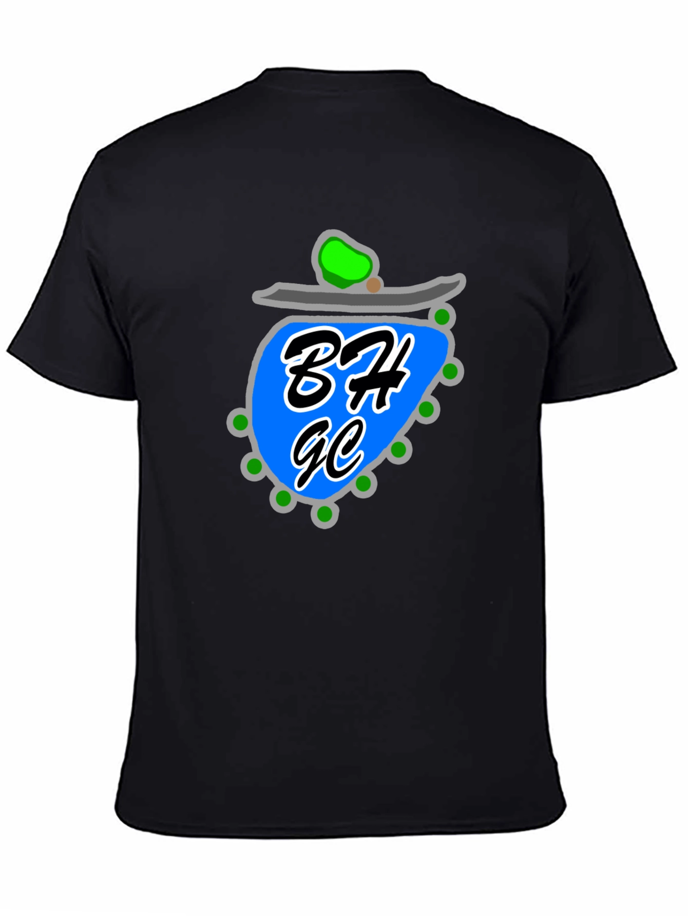 Black Unique Graphic Tee - Black Cotton Blend Casual Wear view 4