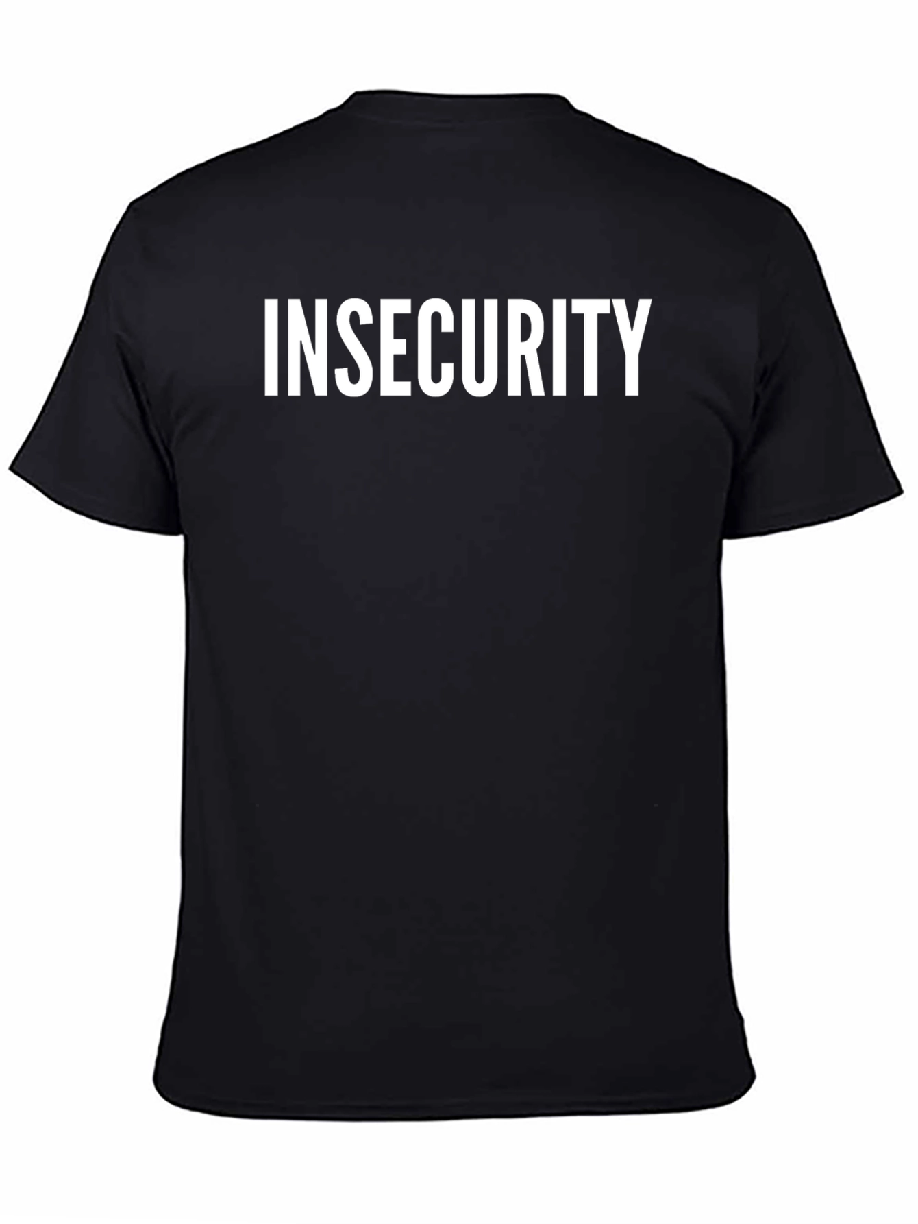 Black Insecurity Graphic Tee - Black Cotton Blend view 4
