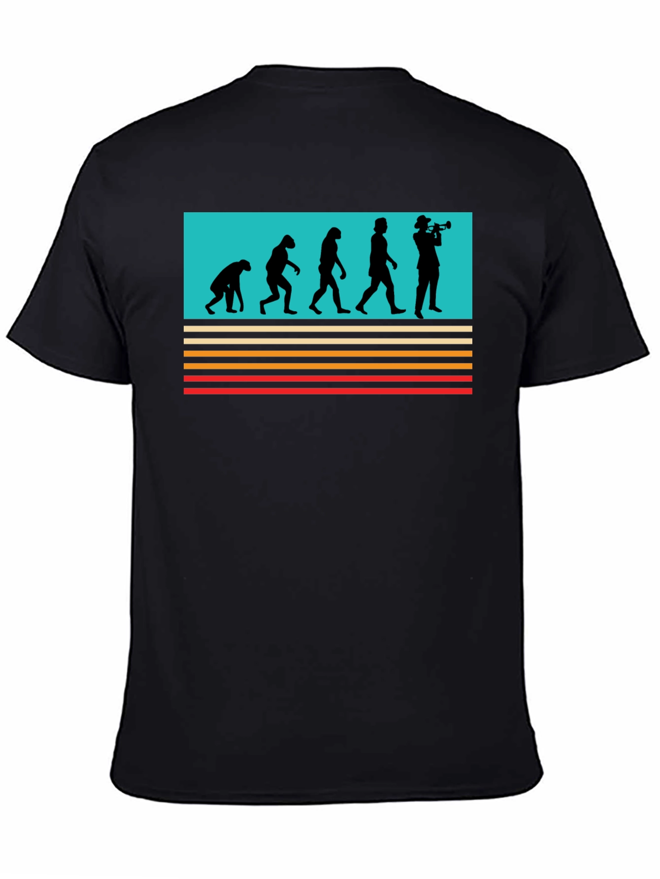 Black Evolution Trumpet T-Shirt - Black view 4