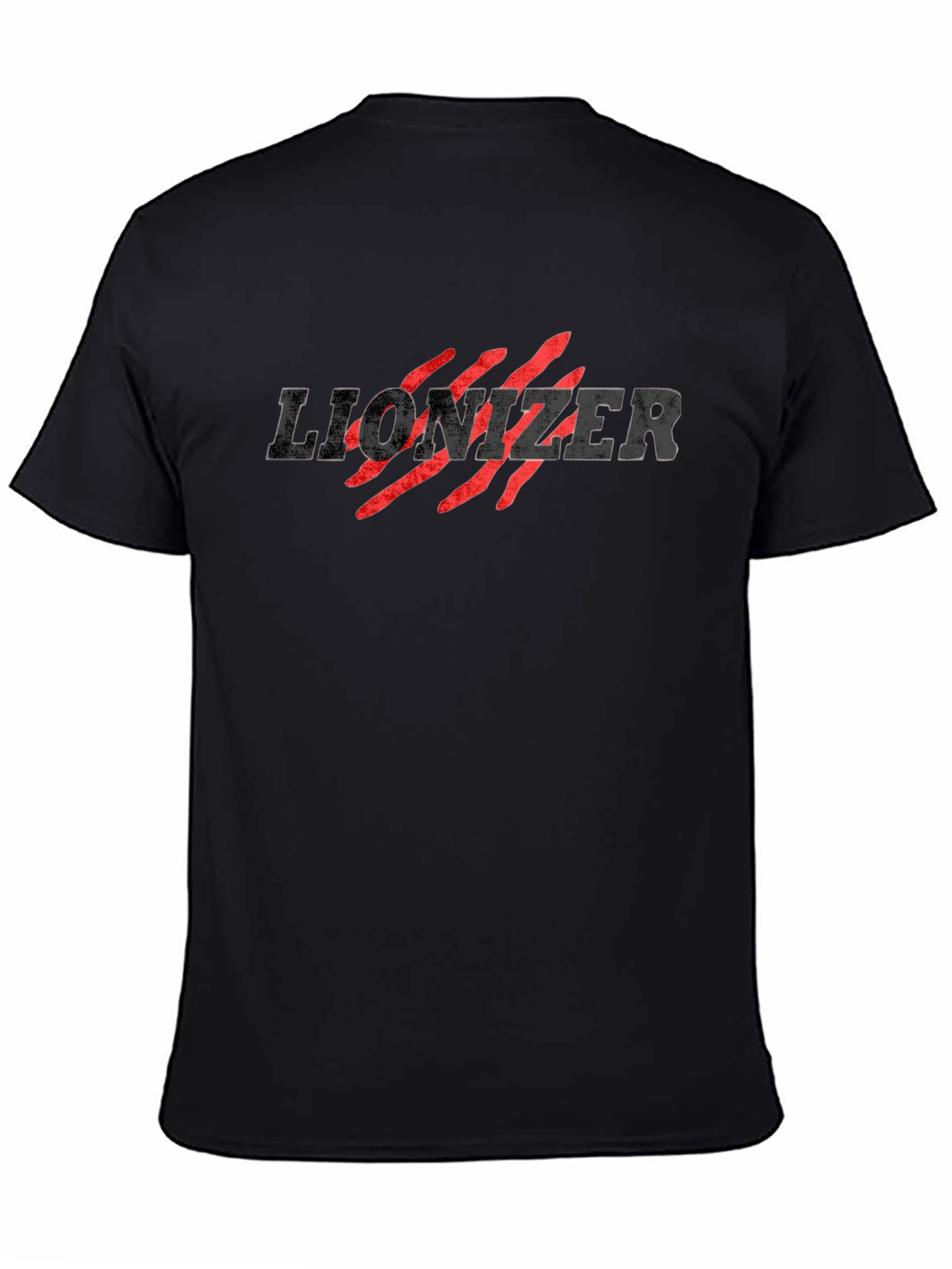 Black Lionizer Graphic Tee - Bold, Stylish Black T-Shirt view 4