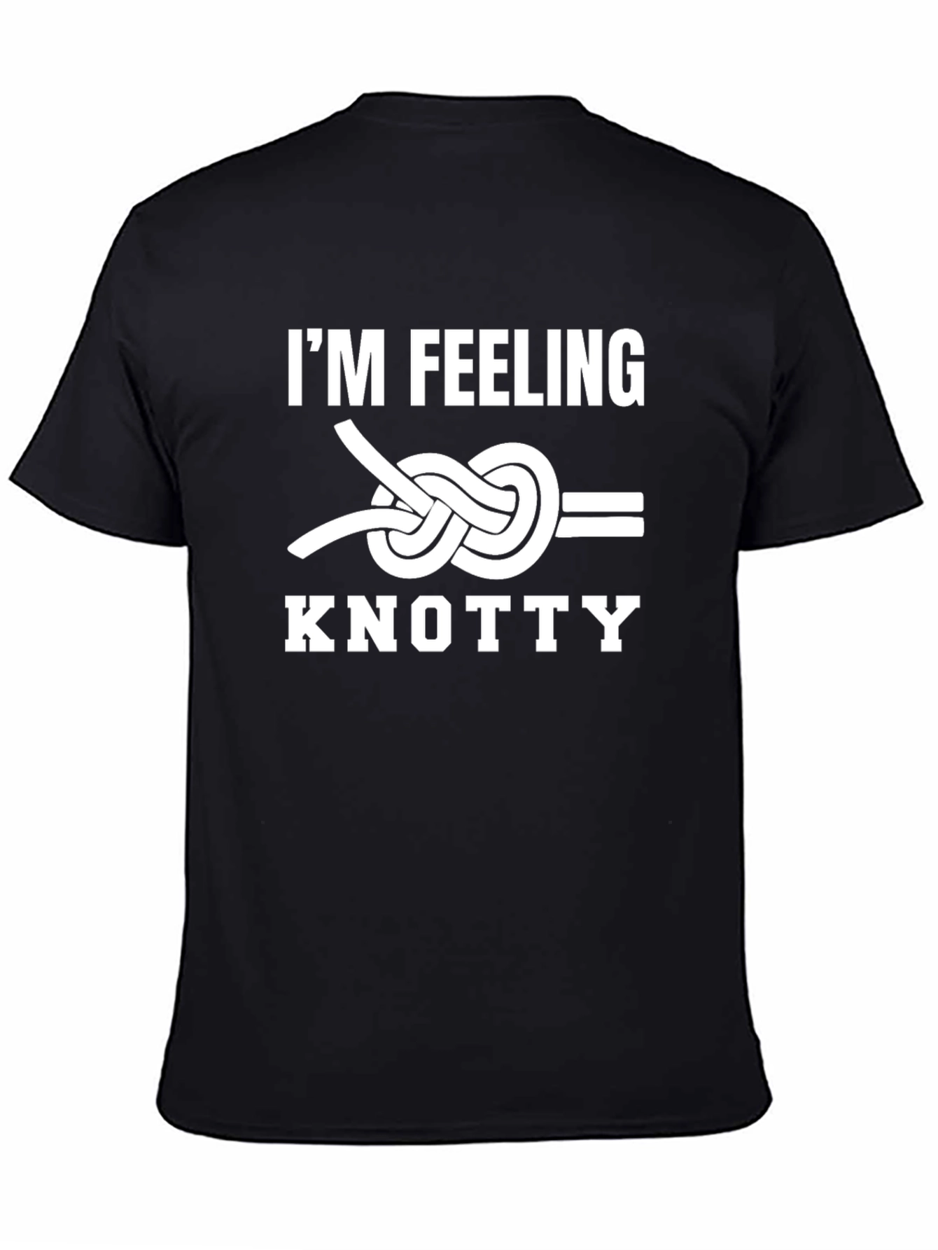 Black Feeling Knotty Graphic T-Shirt - Casual Wear view 4