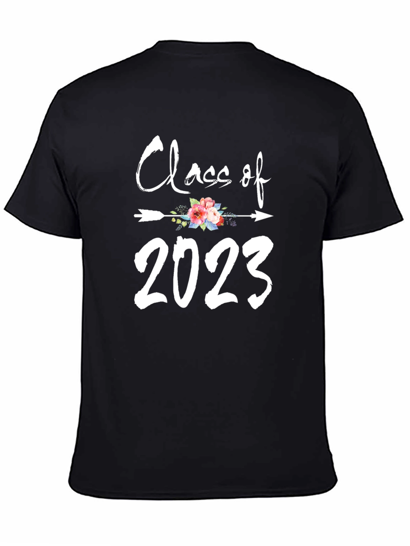 Black Class of 2023 Floral Arrow T-Shirt view 4