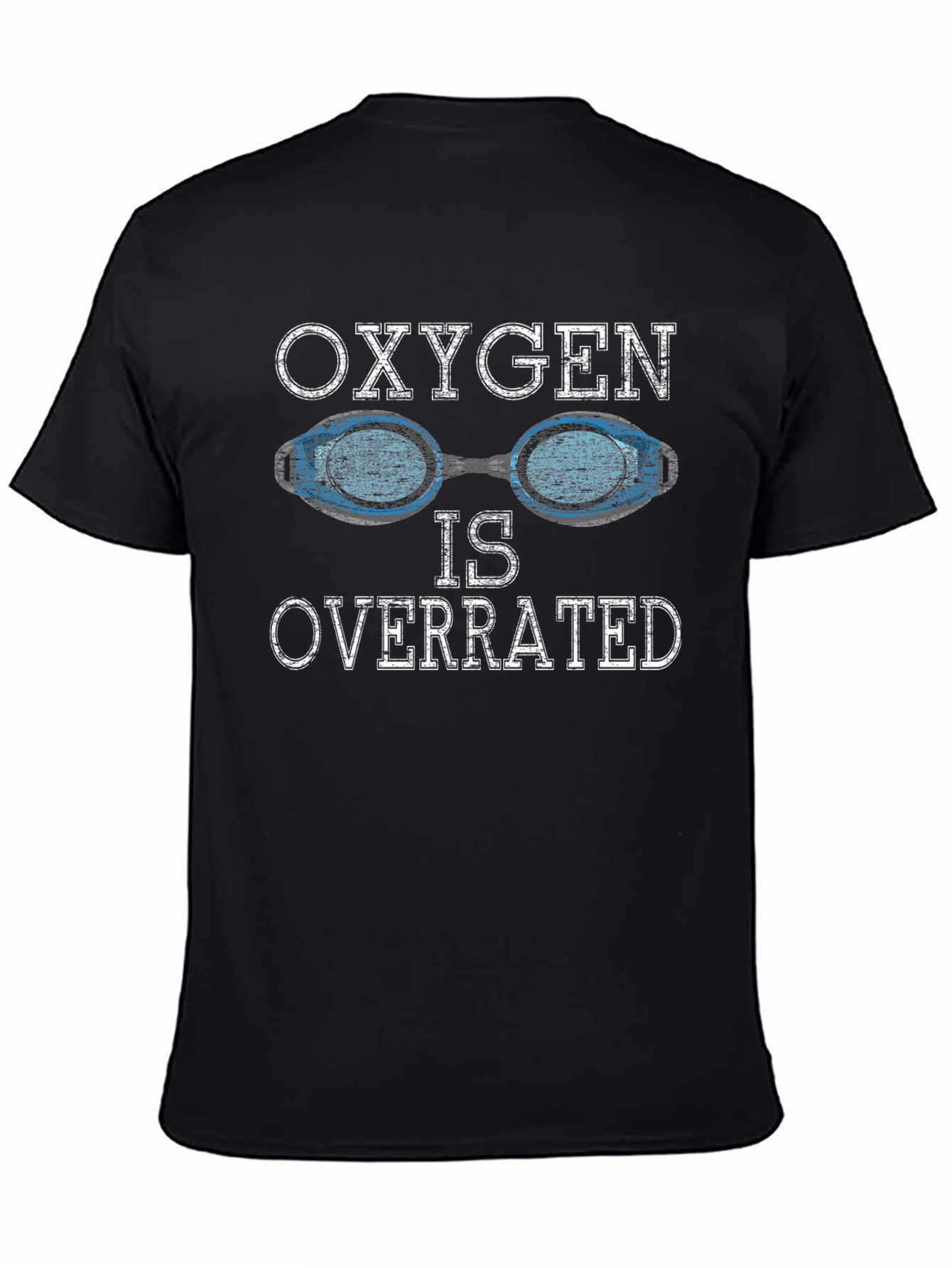 Black Oxygen Is Overrated Swimmer T-Shirt view 4