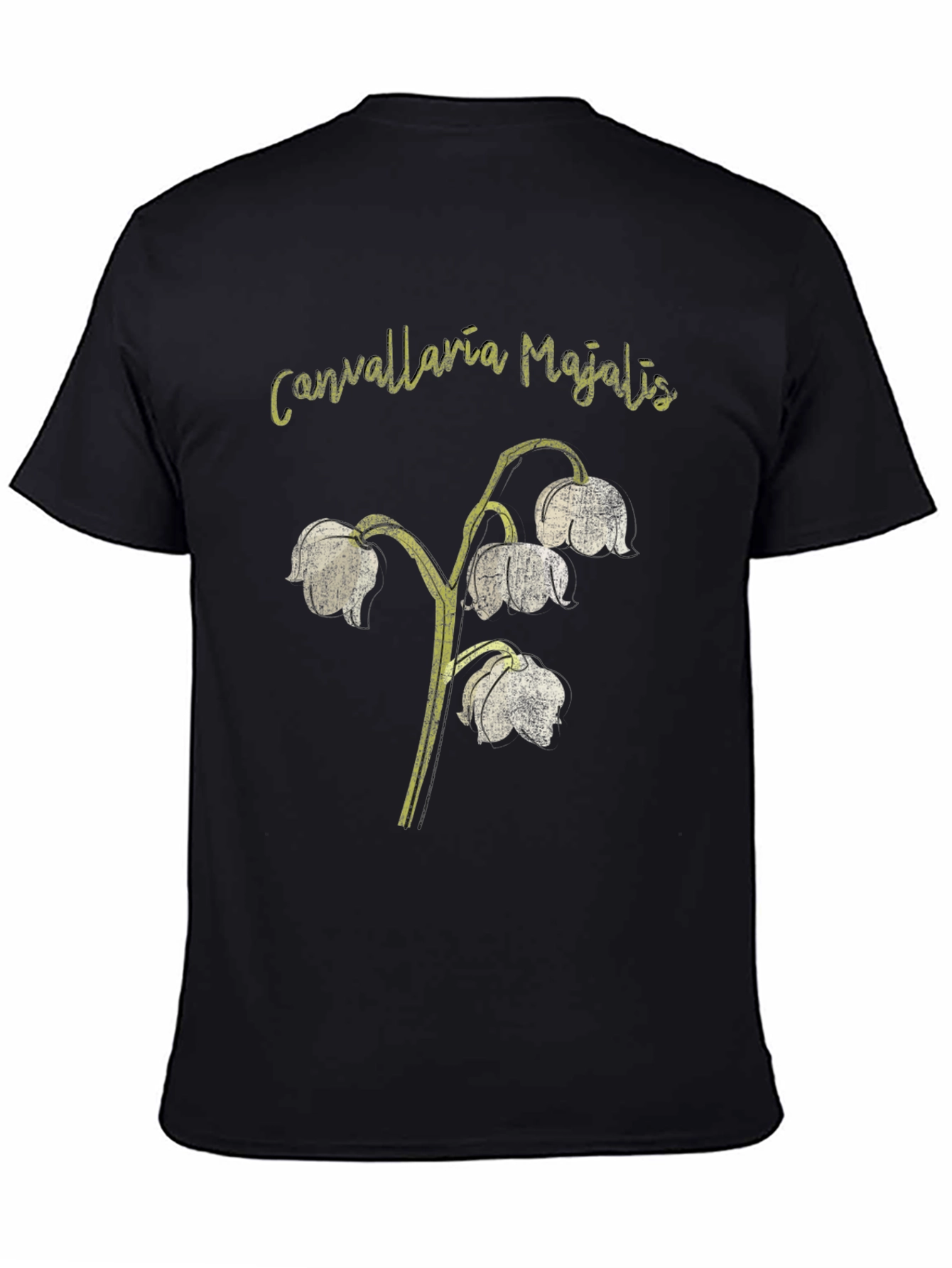 Black Lily of the Valley Graphic T-Shirt view 4