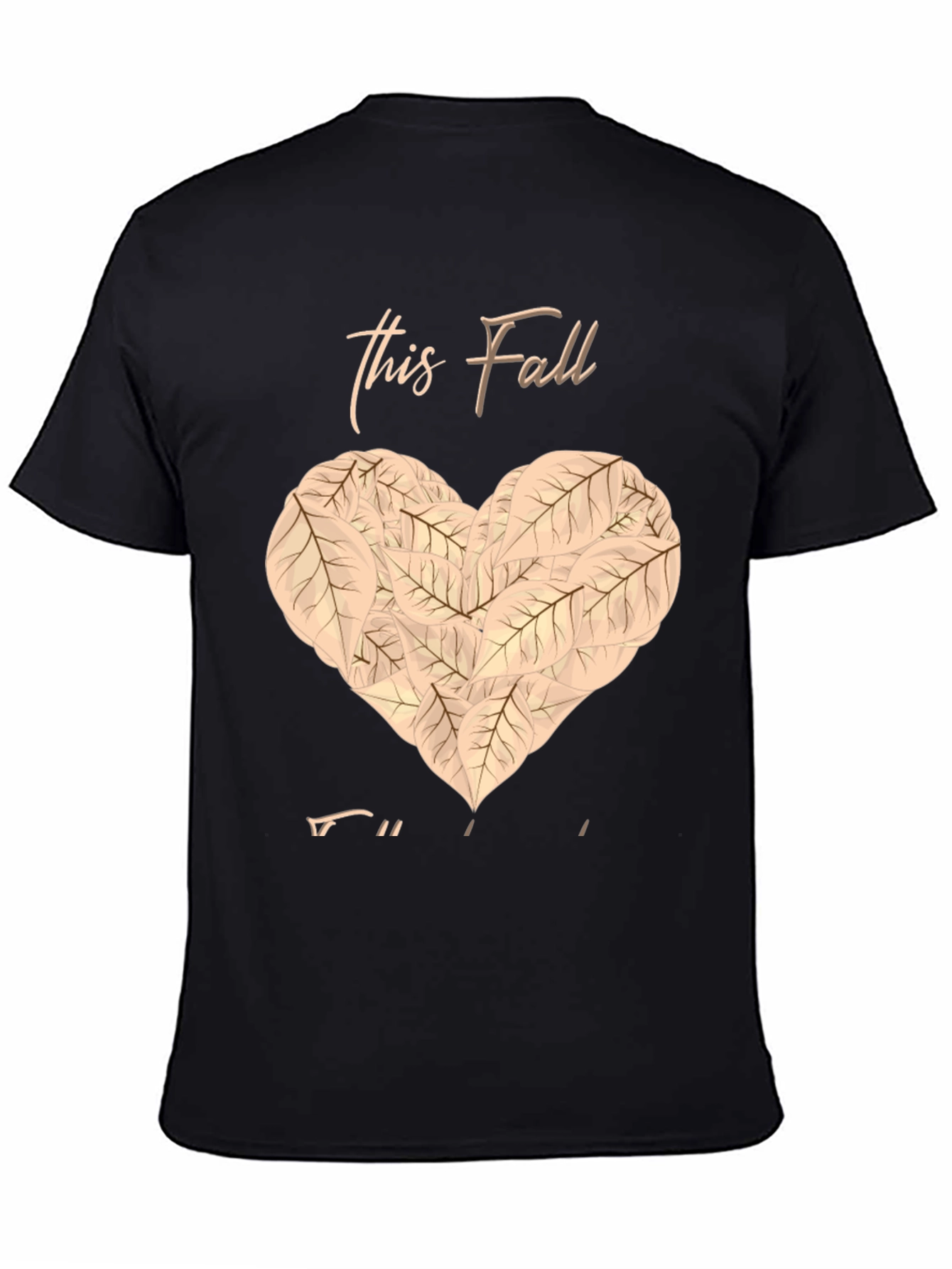 Black Fall in Love T-Shirt view 4