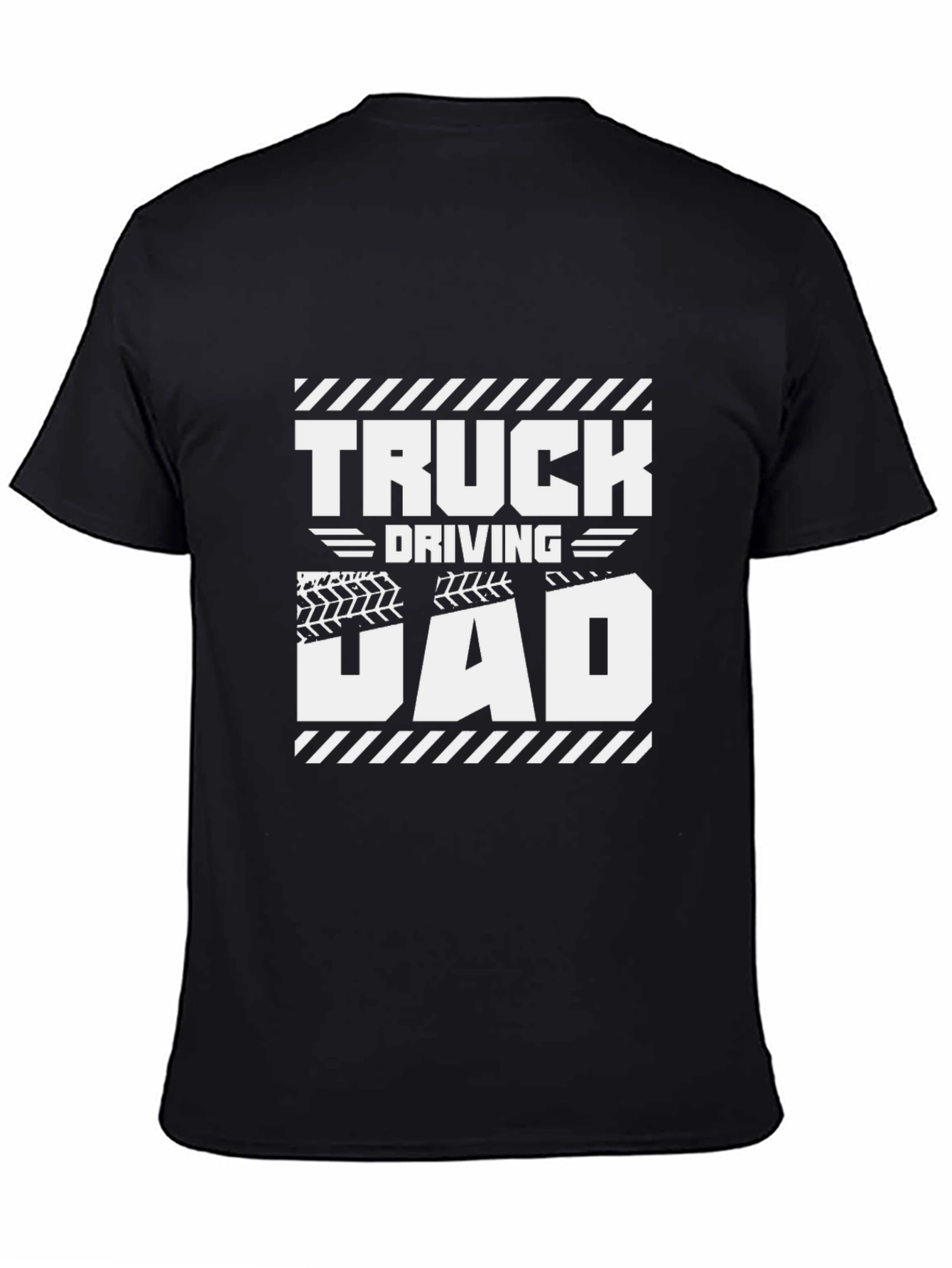 Black Truck Driving Dad Black Graphic T-Shirt view 4