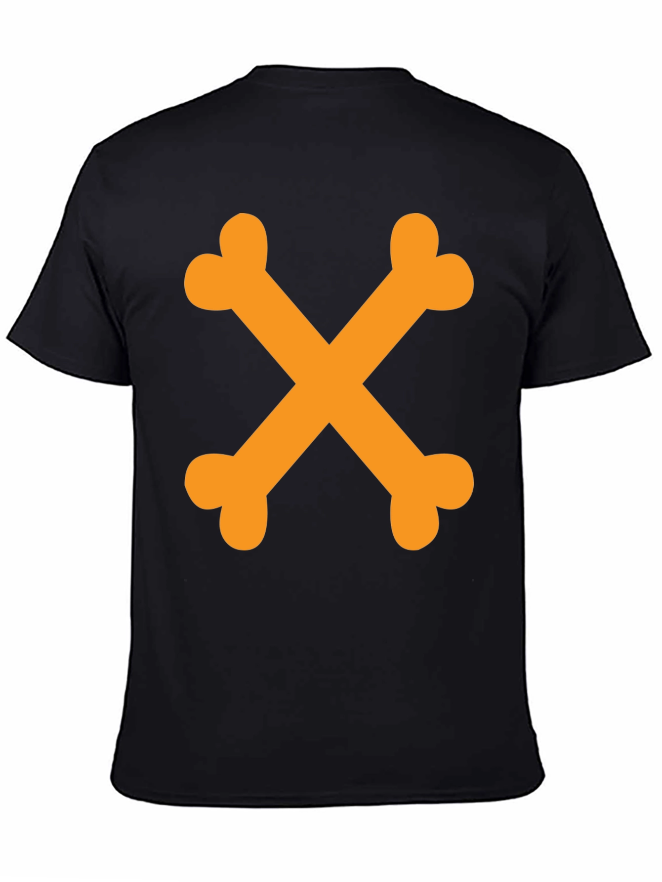 Black Crossbones Graphic Tee - Black Cotton Casual view 4