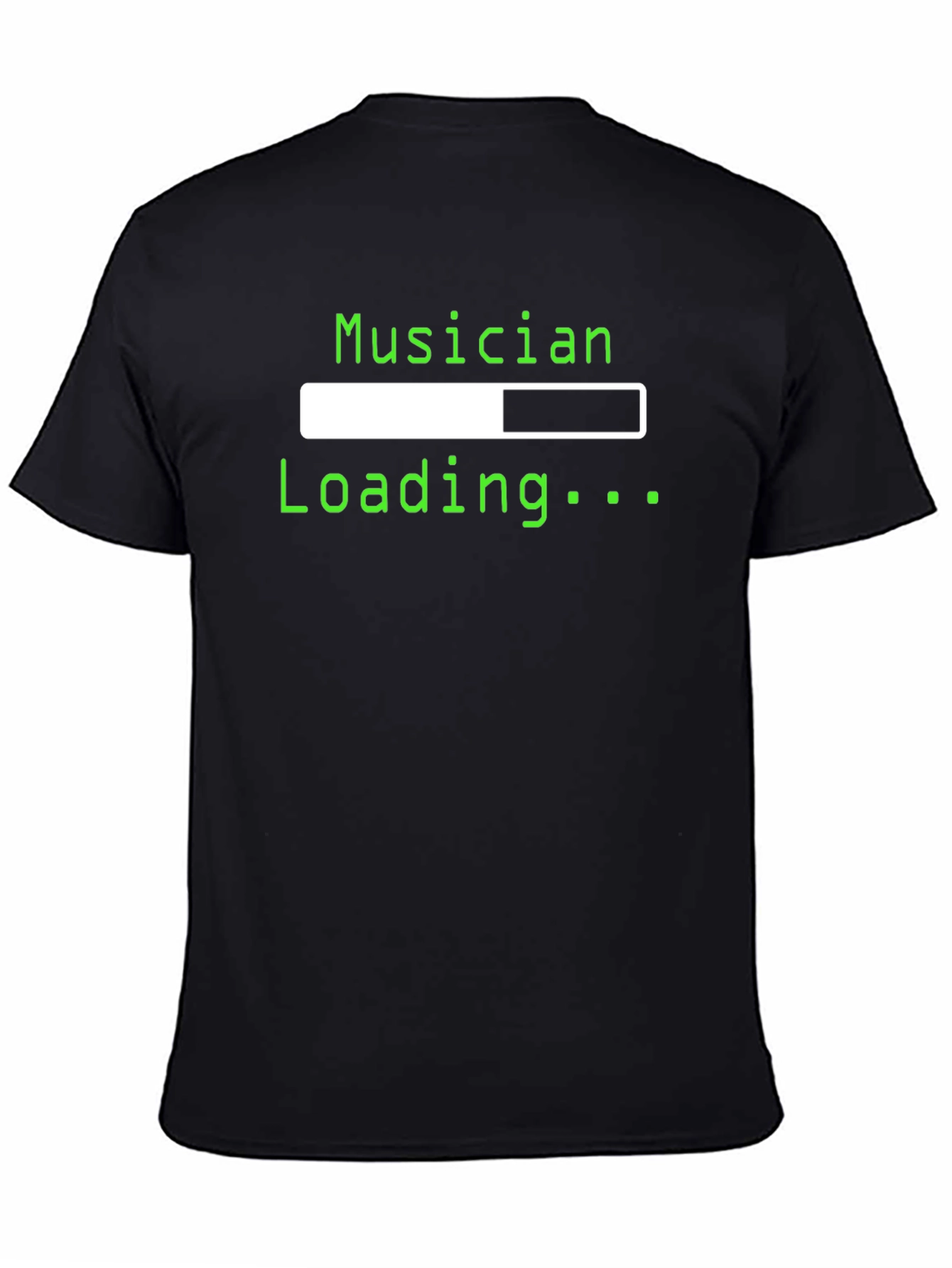 Black Musician Loading Black T-Shirt view 4
