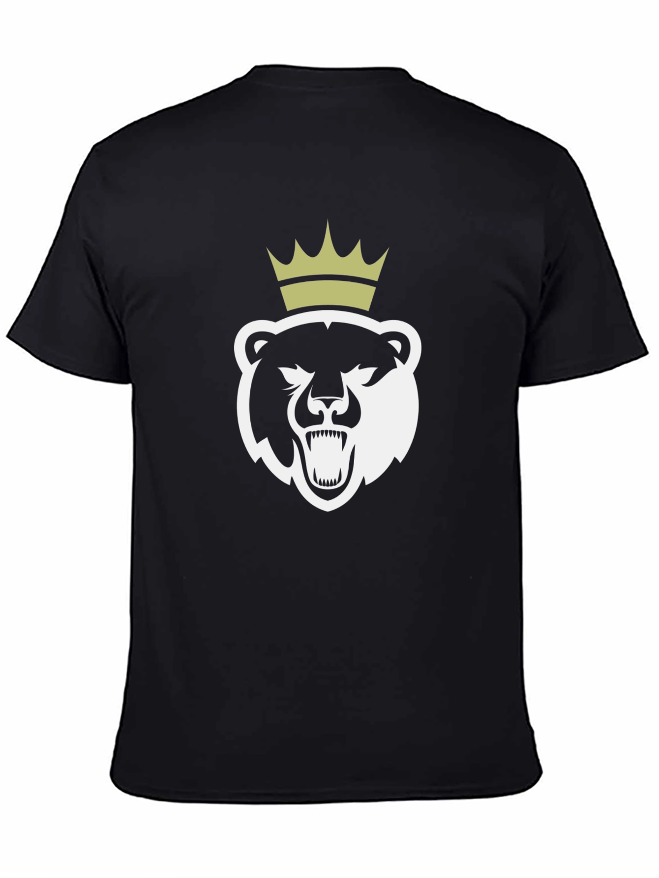 Black King Bear Graphic Tee - Black Cotton Blend view 4