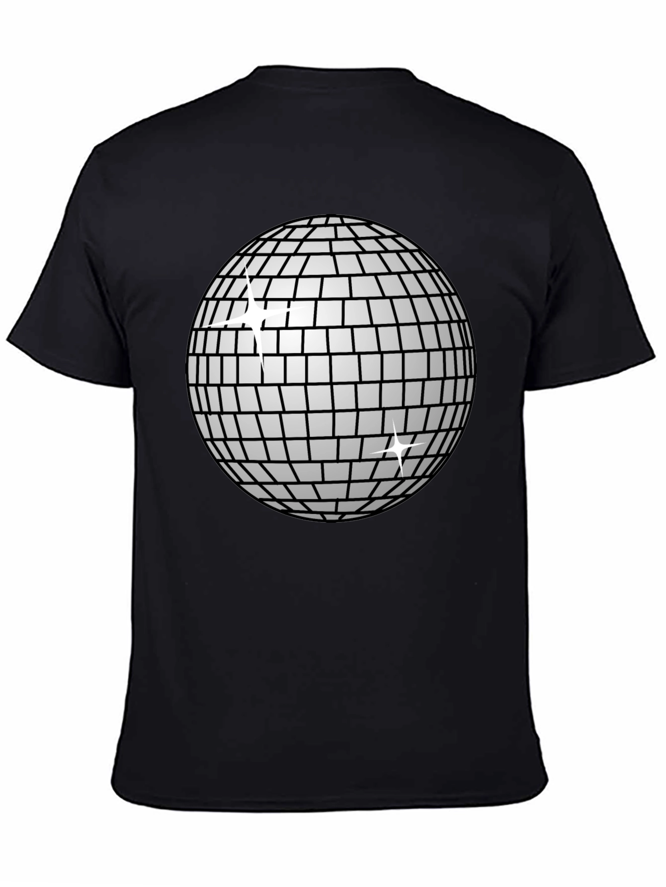 Black Disco Ball T-Shirt - Groovy Party Style! view 4